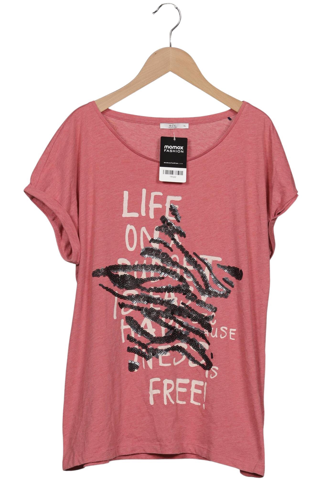 

edc by Esprit Damen T-Shirt, pink, Gr. 44