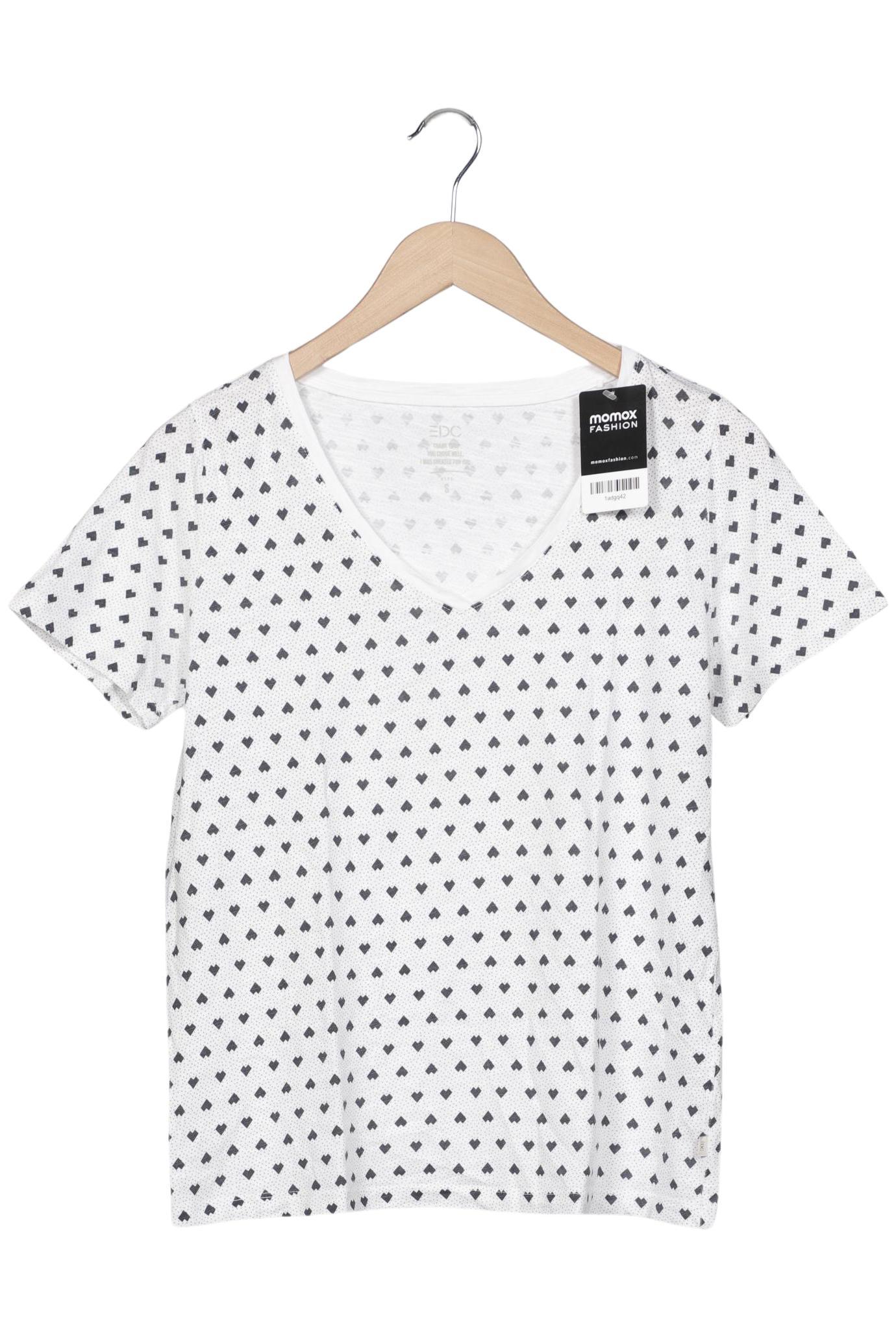 

edc by Esprit Damen T-Shirt, weiß, Gr. 36