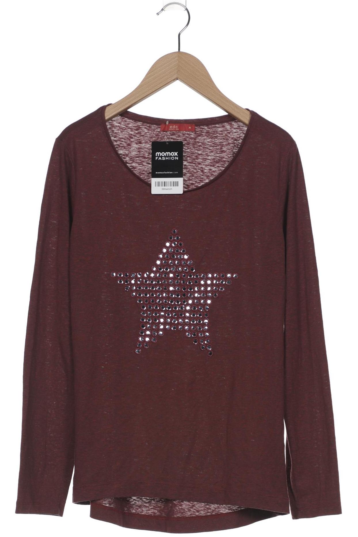 

edc by Esprit Damen Langarmshirt, bordeaux, Gr. 38