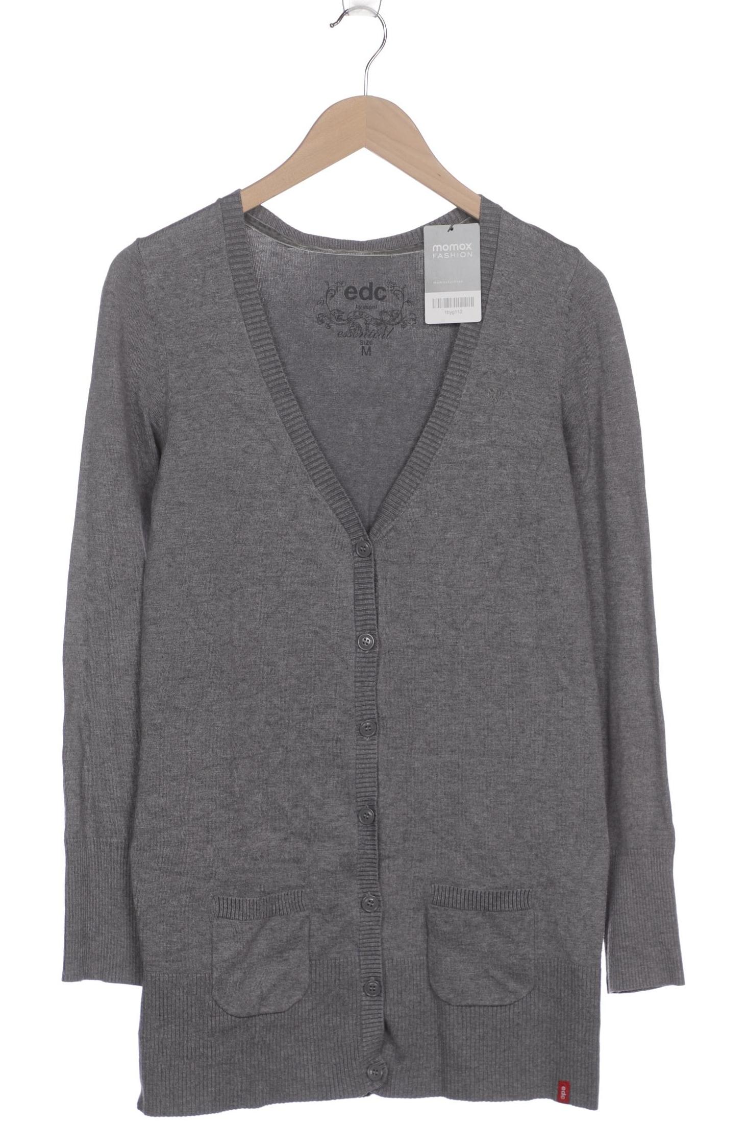 

edc by Esprit Damen Strickjacke, grau, Gr. 38