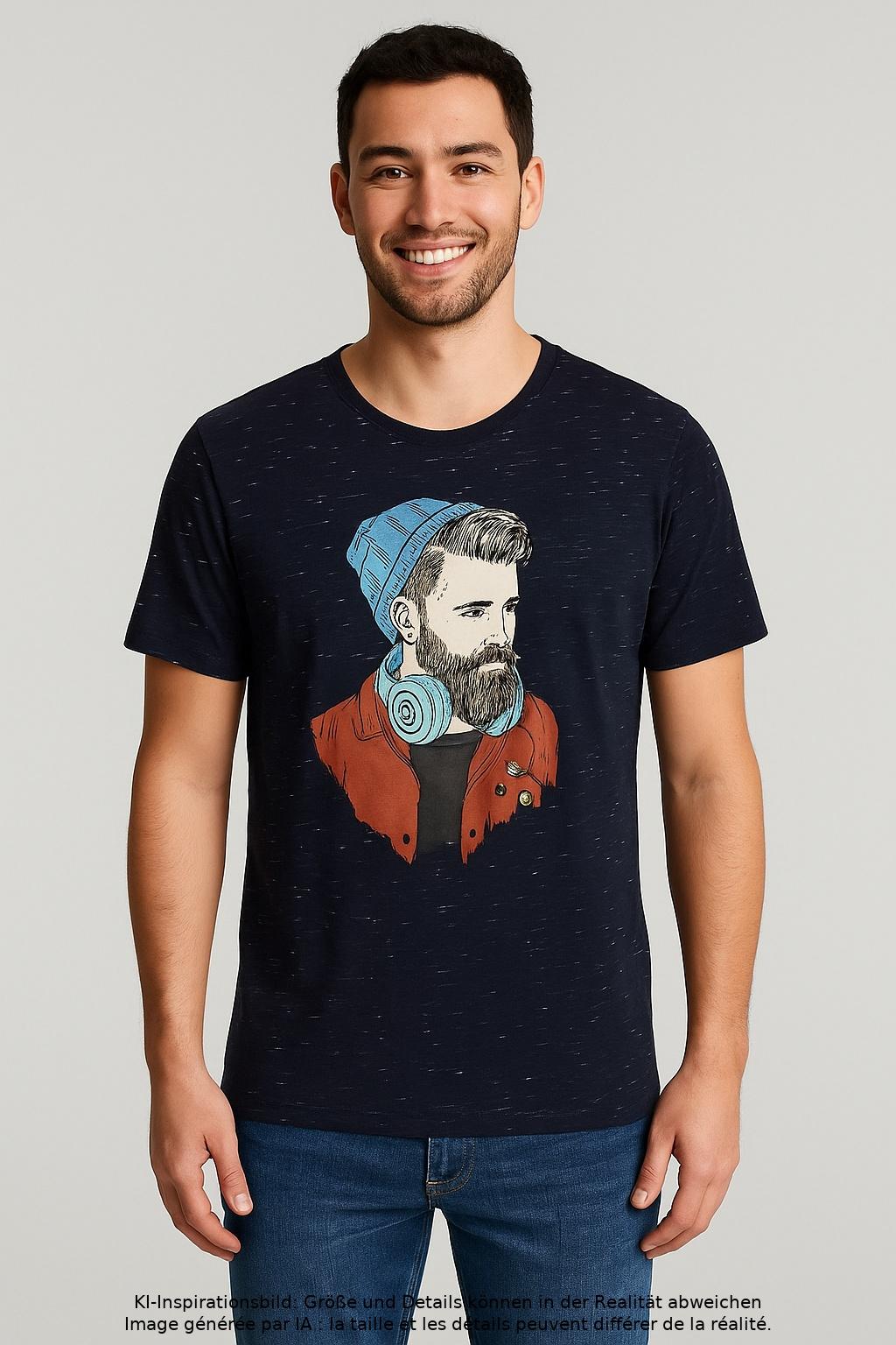 

edc by Esprit Herren T-Shirt, marineblau, Gr. 46