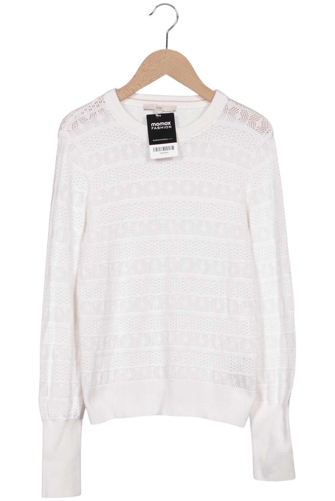 

edc by Esprit Damen Pullover, weiß, Gr. 38