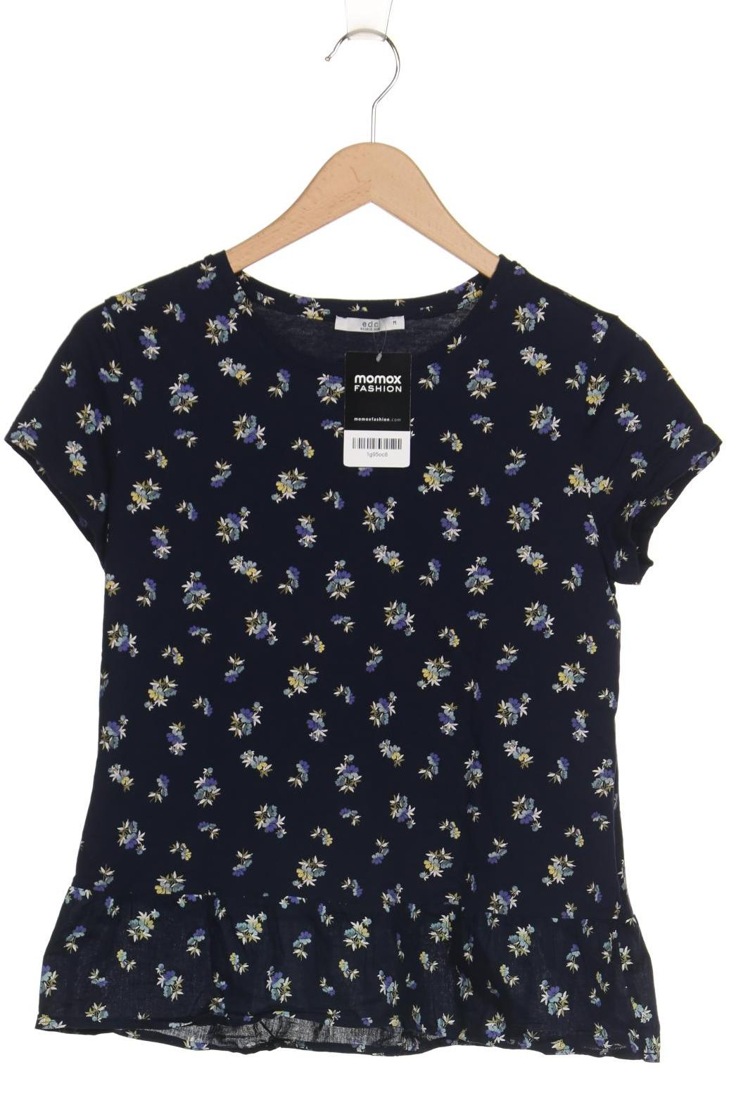 

edc by Esprit Damen T-Shirt, marineblau, Gr. 38