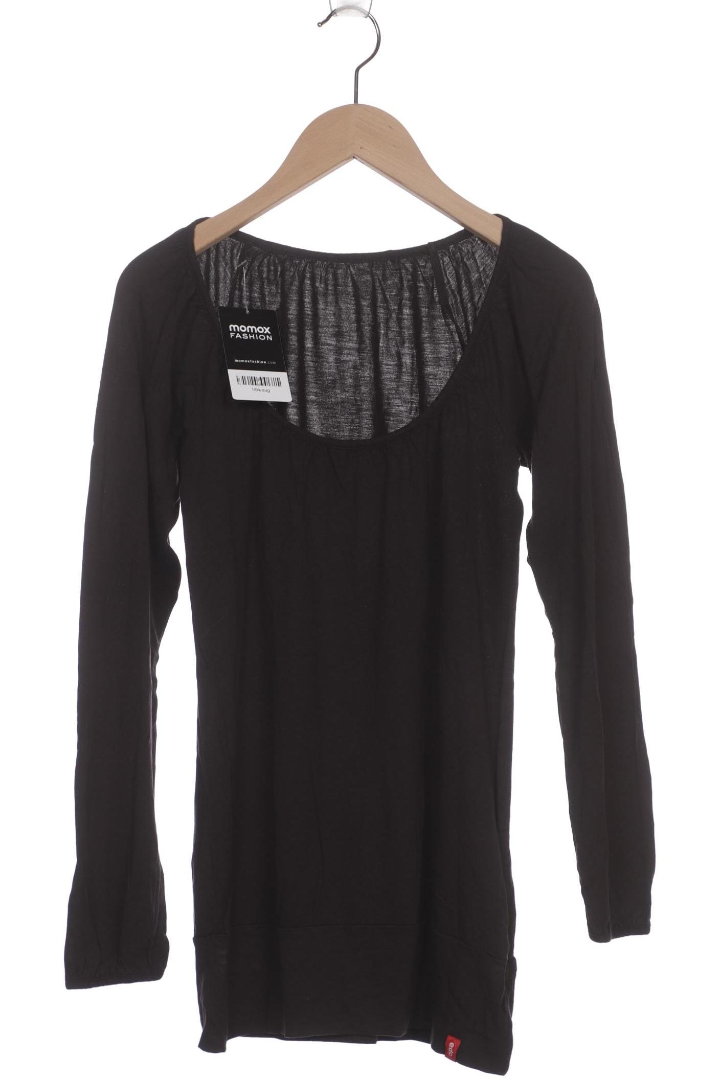 

edc by Esprit Damen Langarmshirt, schwarz, Gr. 34