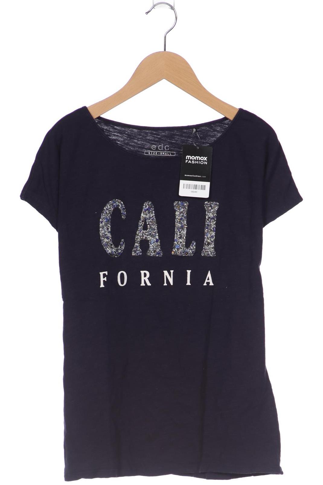

edc by Esprit Damen T-Shirt, marineblau, Gr. 36