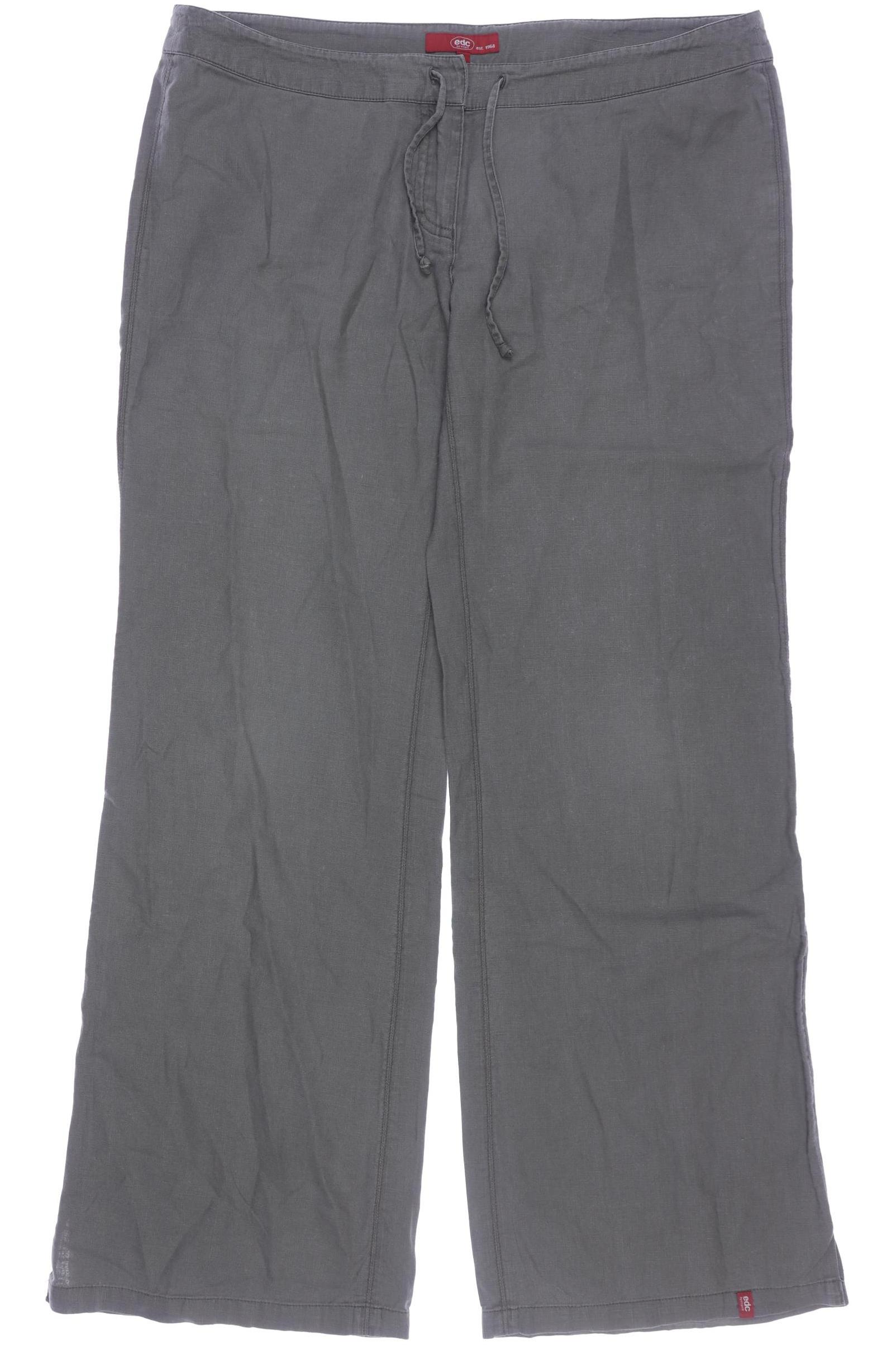 

edc by Esprit Damen Stoffhose, grau, Gr. 0