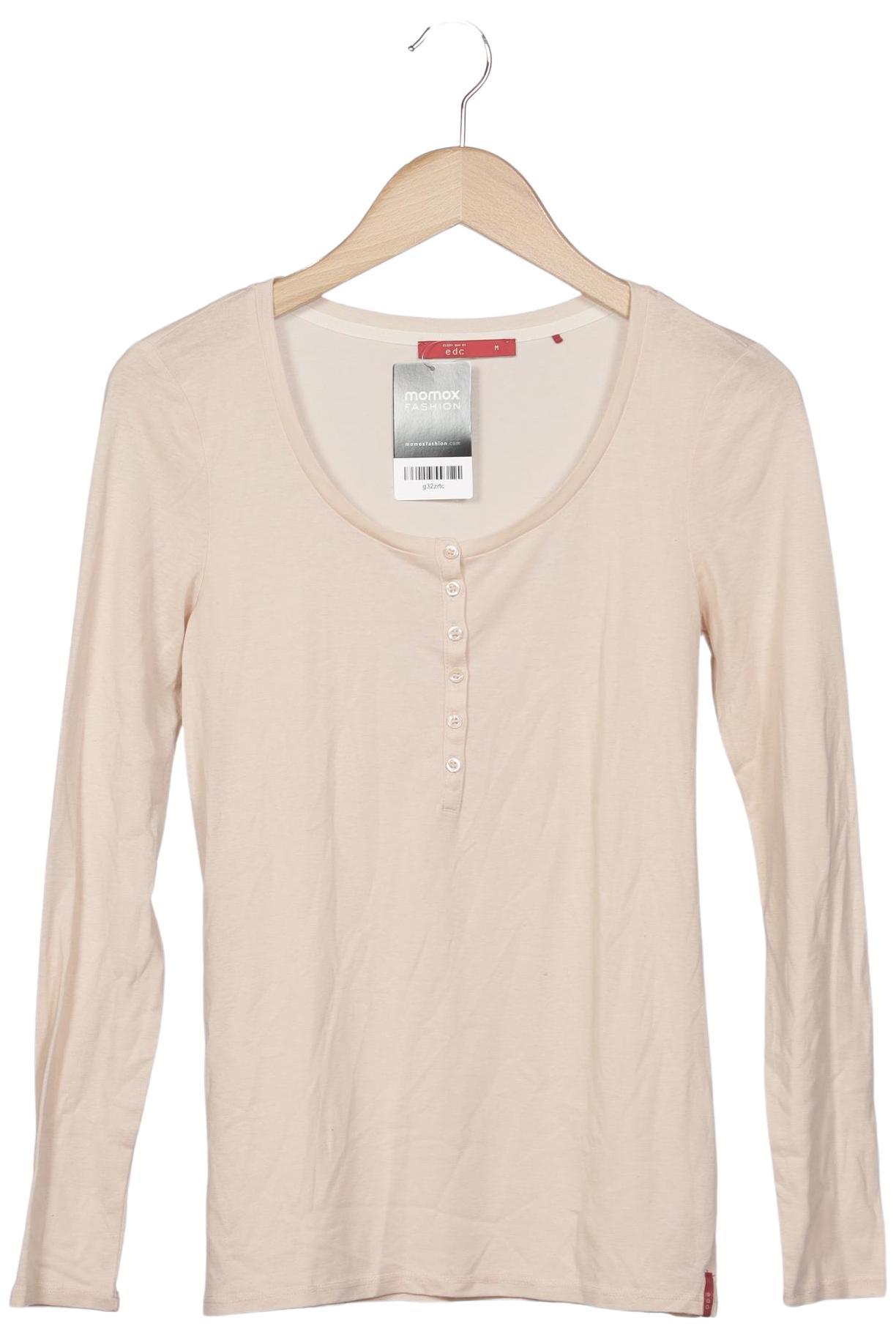 

edc by Esprit Damen Langarmshirt, beige, Gr. 38