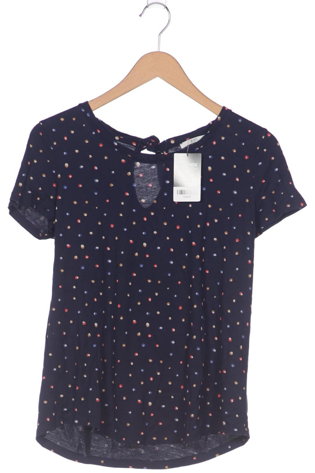 

edc by Esprit Damen T-Shirt, marineblau, Gr. 38
