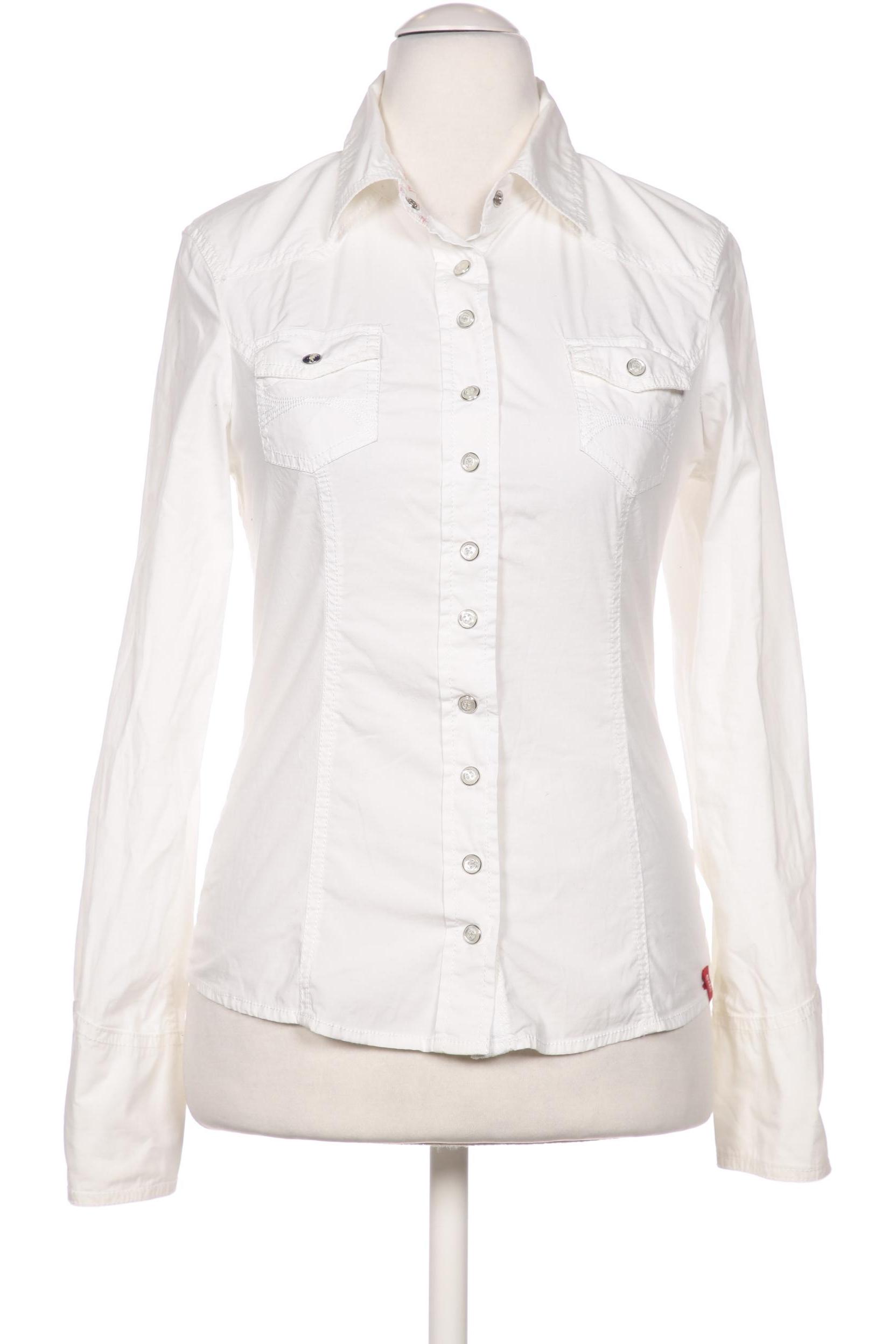 

edc by Esprit Damen Bluse, weiß, Gr. 36