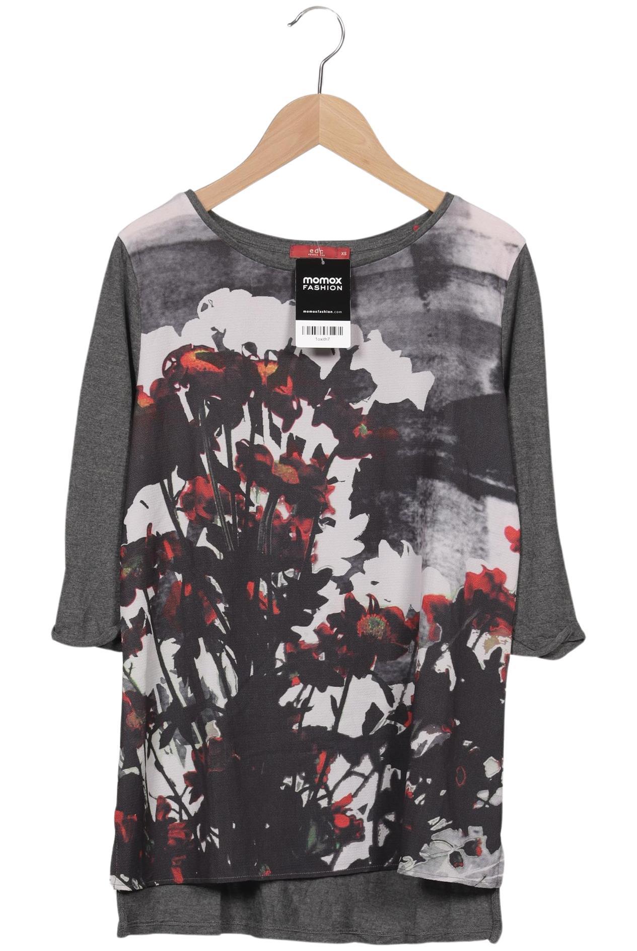 

edc by Esprit Damen Langarmshirt, grau, Gr. 34