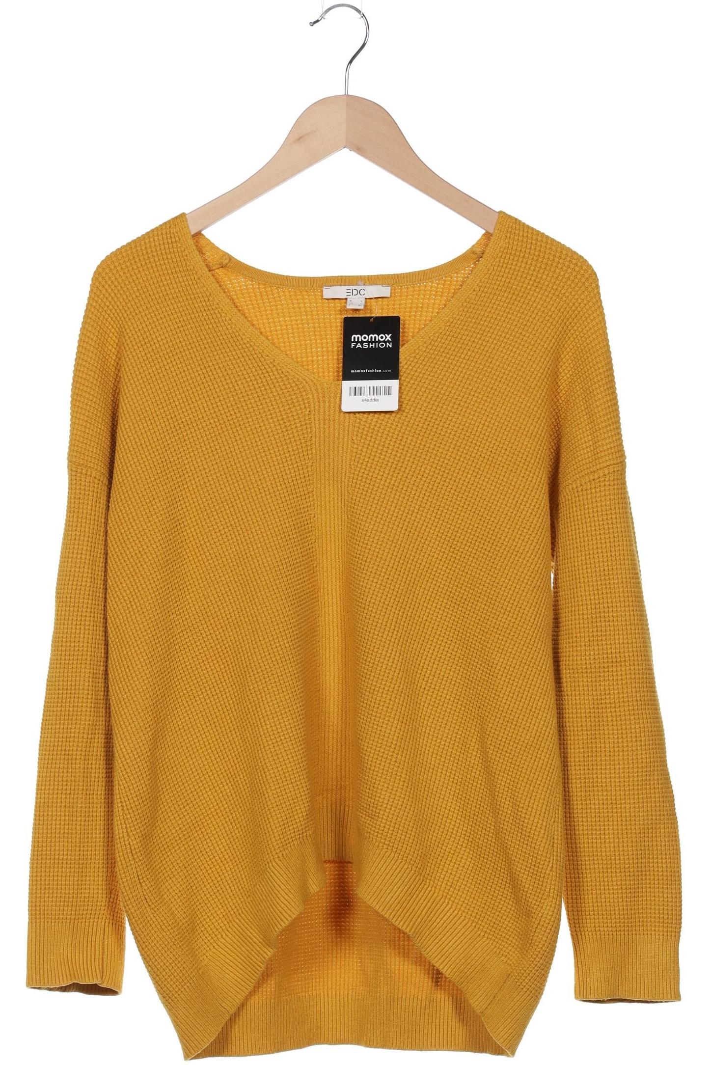 

edc by Esprit Damen Pullover, gelb, Gr. 42