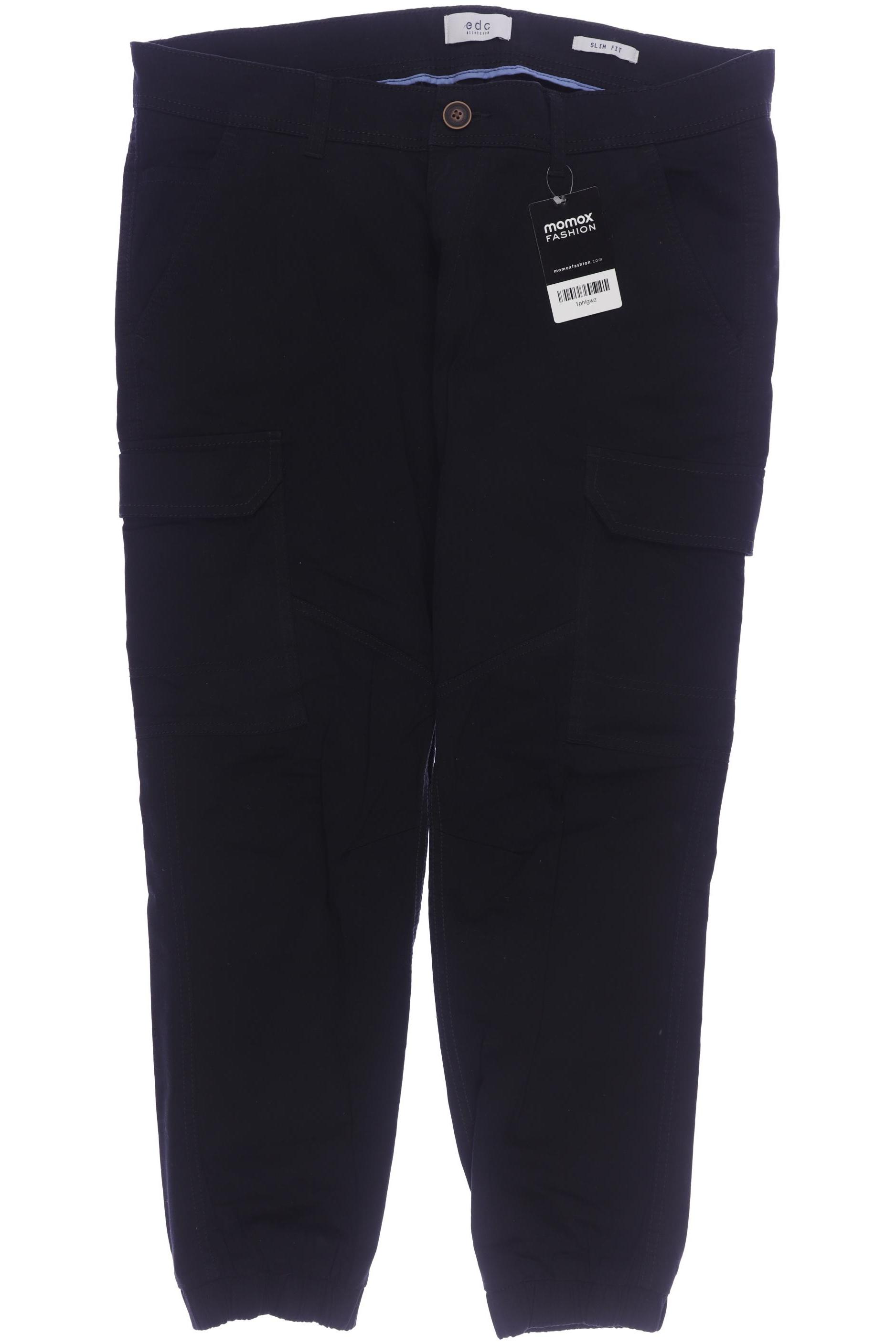 

edc by Esprit Herren Stoffhose, schwarz, Gr. 34