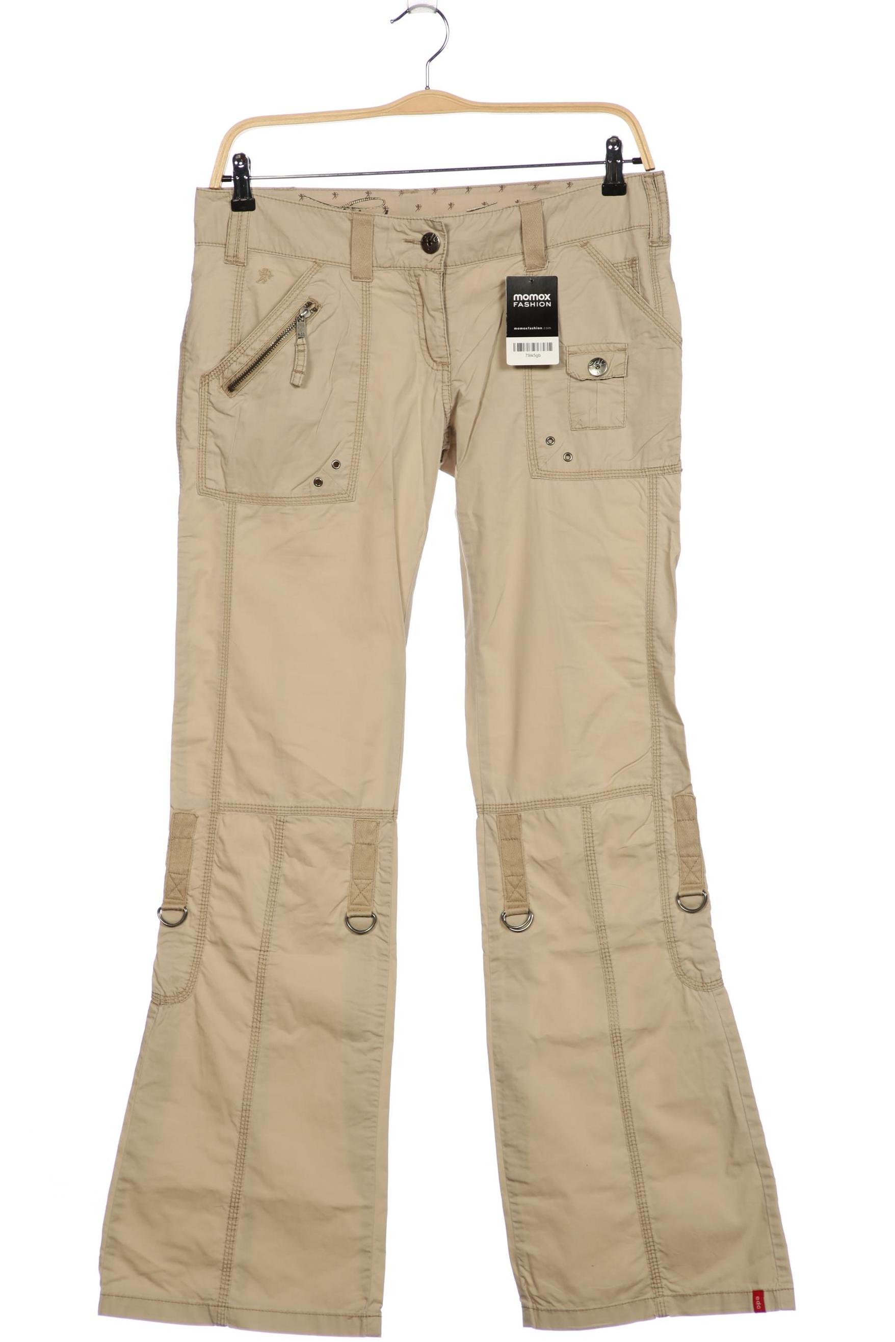 

edc by Esprit Damen Stoffhose, beige, Gr. 40