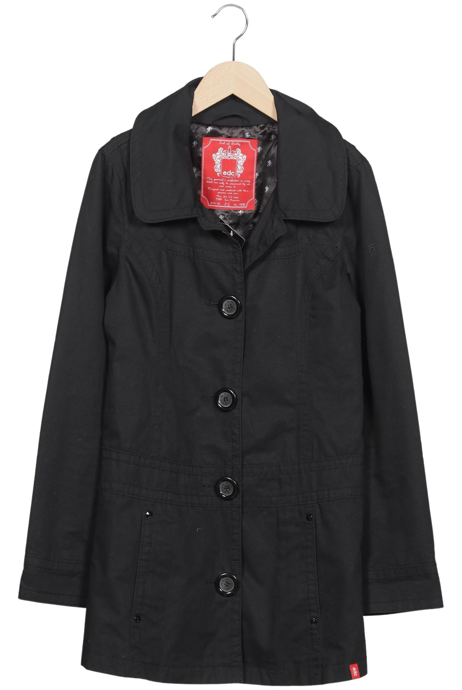 

edc by Esprit Damen Mantel, schwarz, Gr. 34