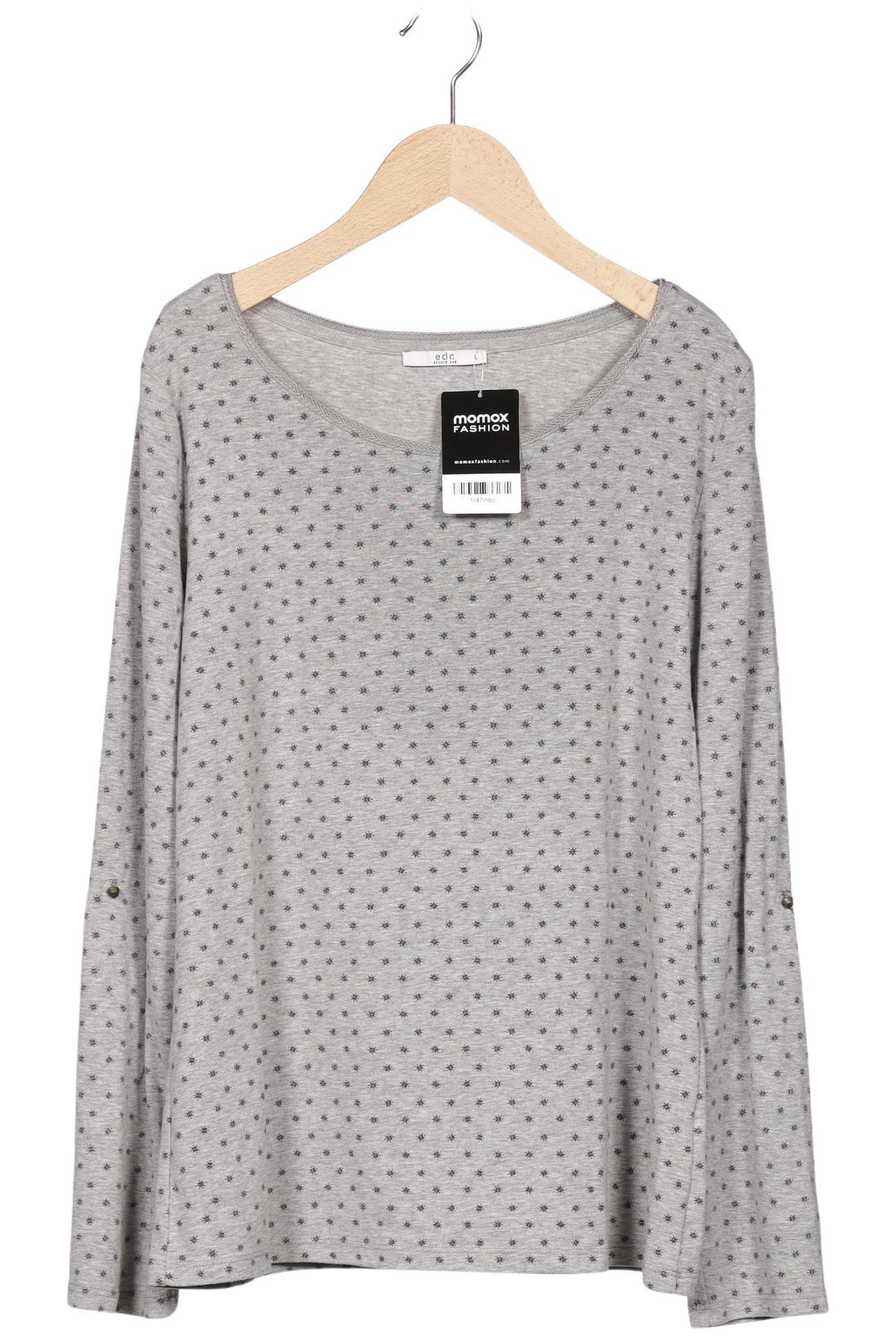 

edc by Esprit Damen Langarmshirt, grau, Gr. 42