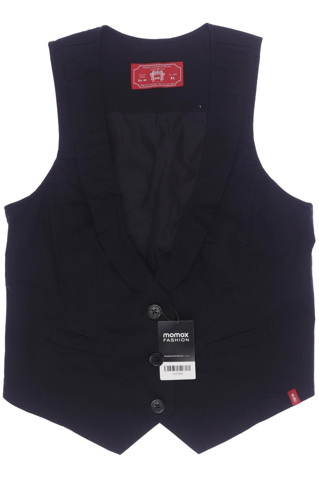 

edc by Esprit Damen Weste, schwarz, Gr. 44