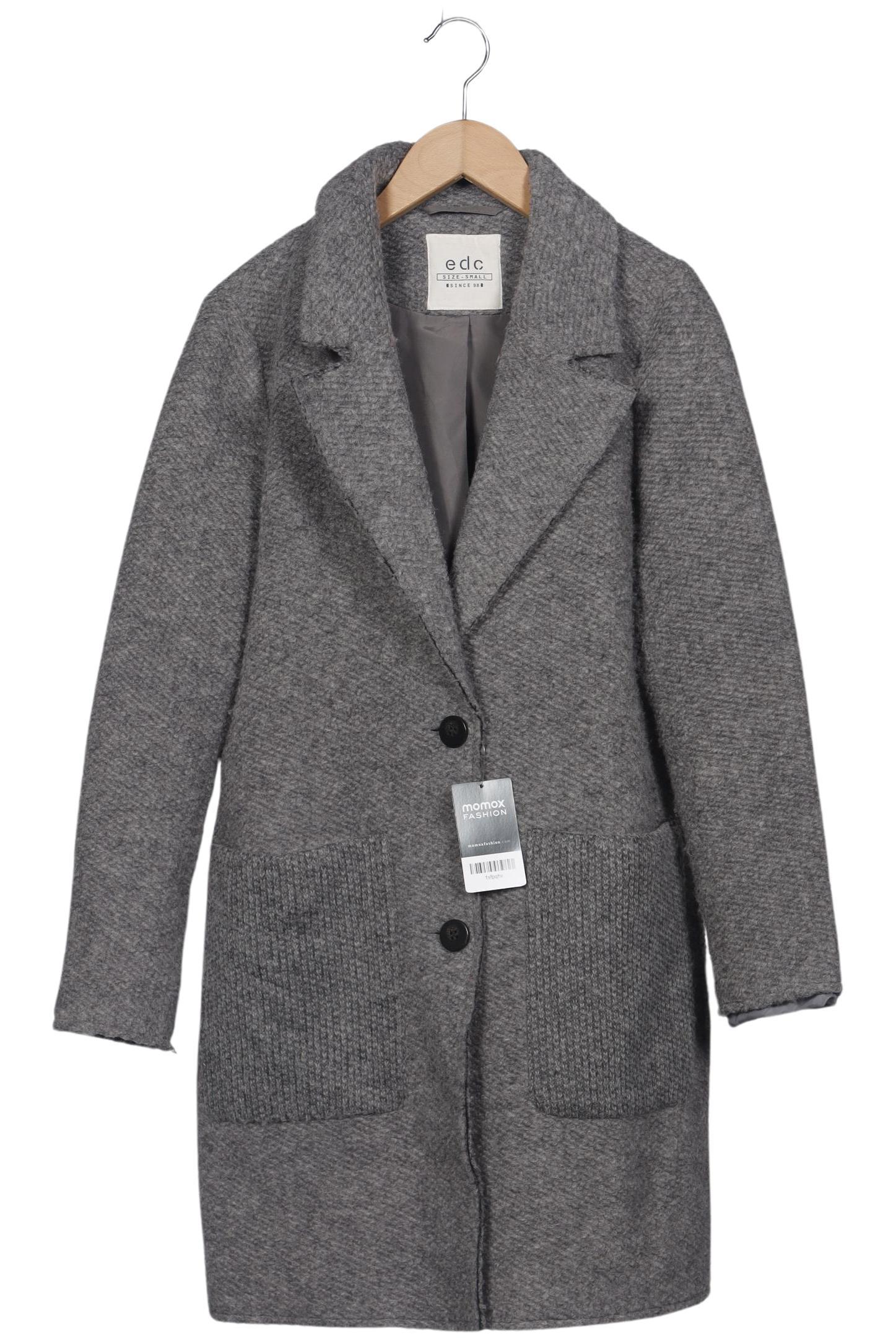 

edc by Esprit Damen Mantel, grau, Gr. 36