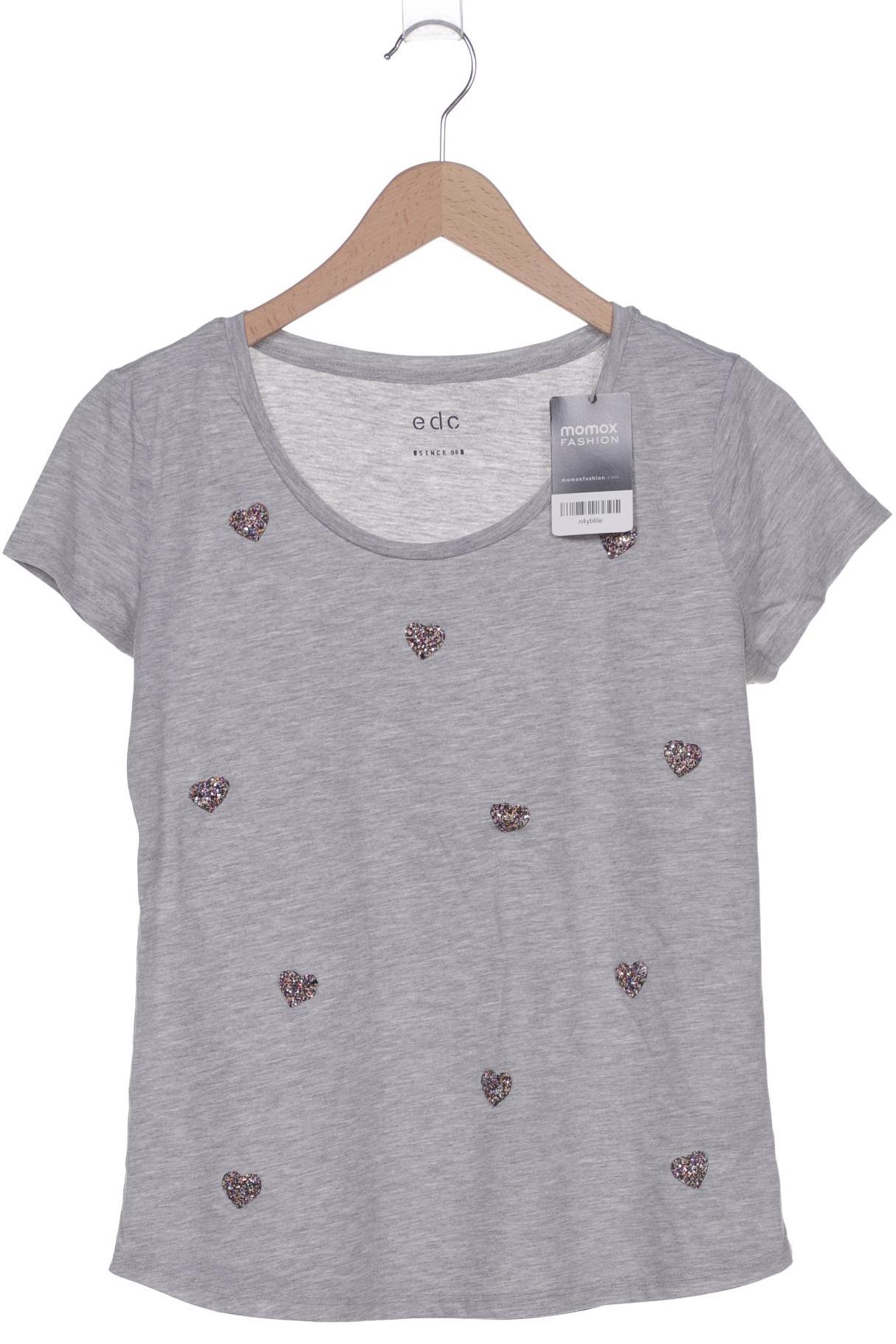 

edc by Esprit Damen T-Shirt, grau, Gr. 38