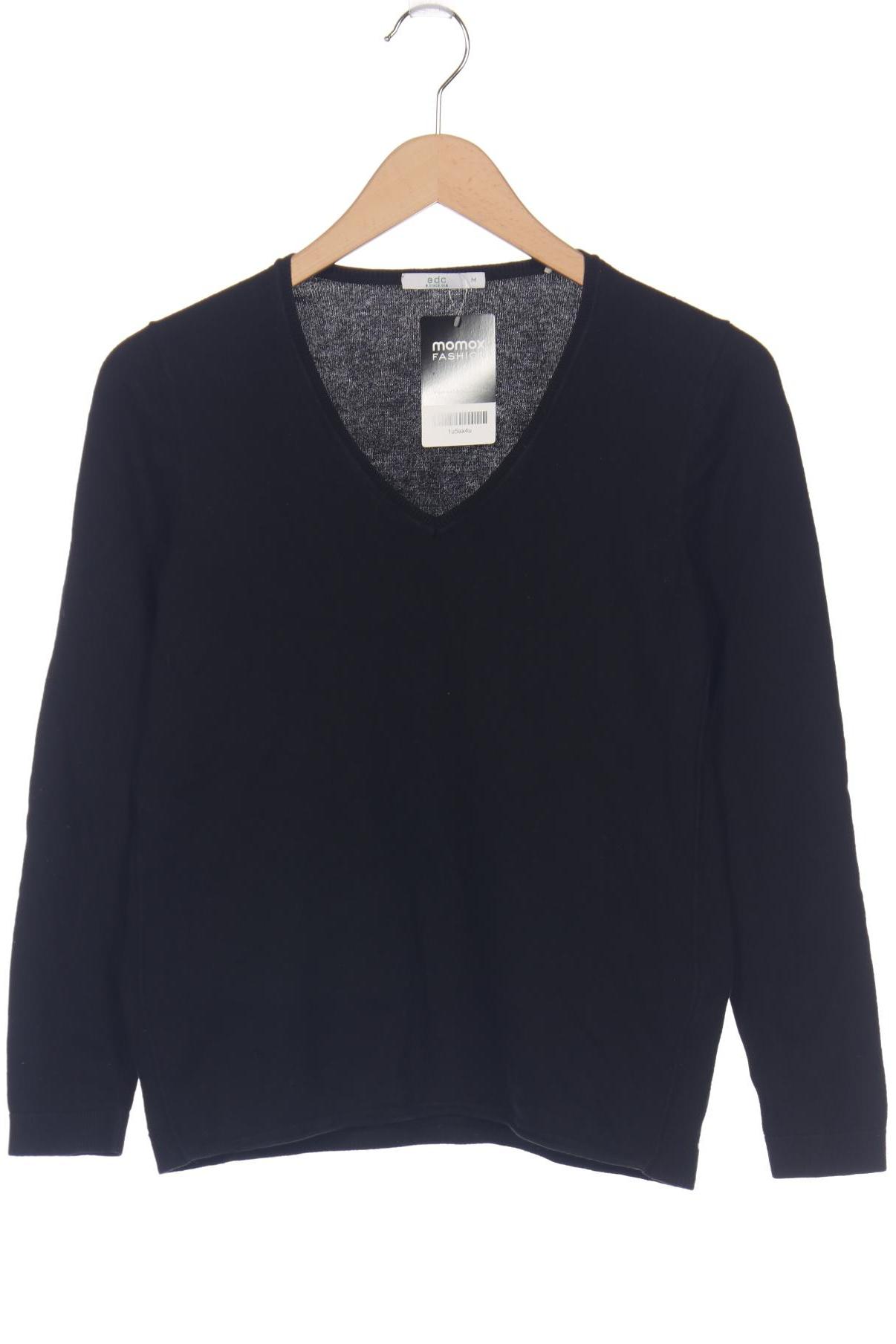 

edc by Esprit Damen Pullover, schwarz, Gr. 38