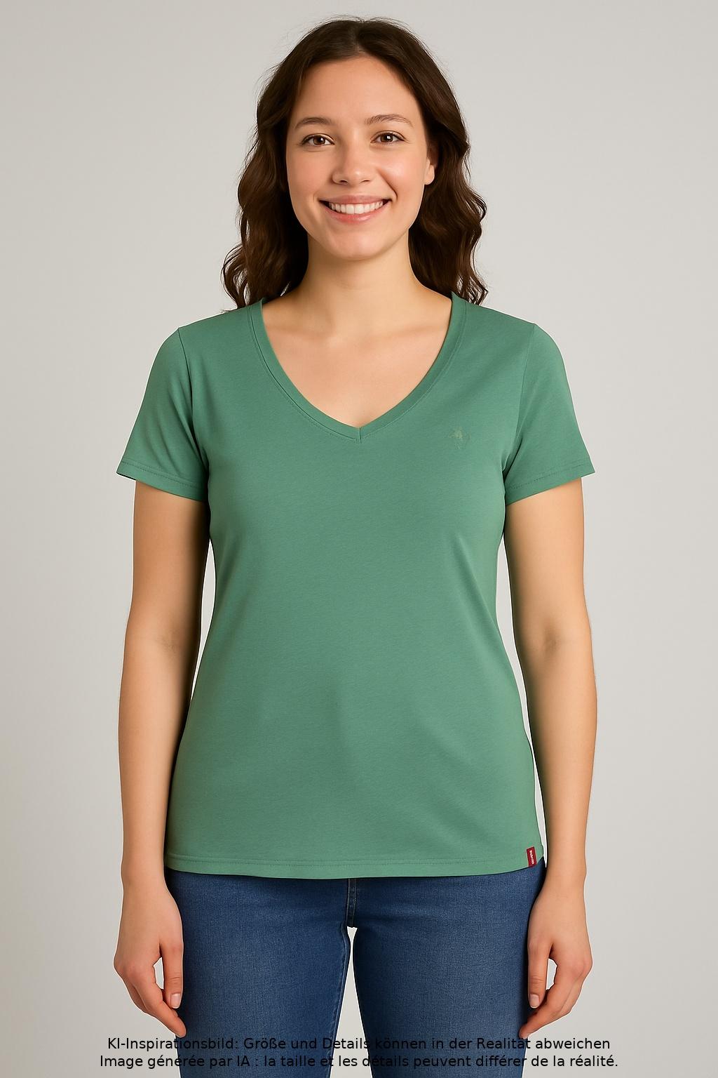 

edc by Esprit Damen T-Shirt, grün, Gr. 44