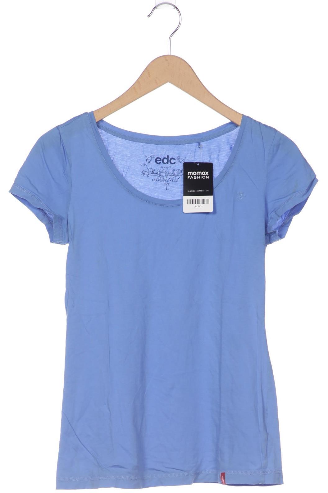 

edc by Esprit Damen T-Shirt, blau, Gr. 42