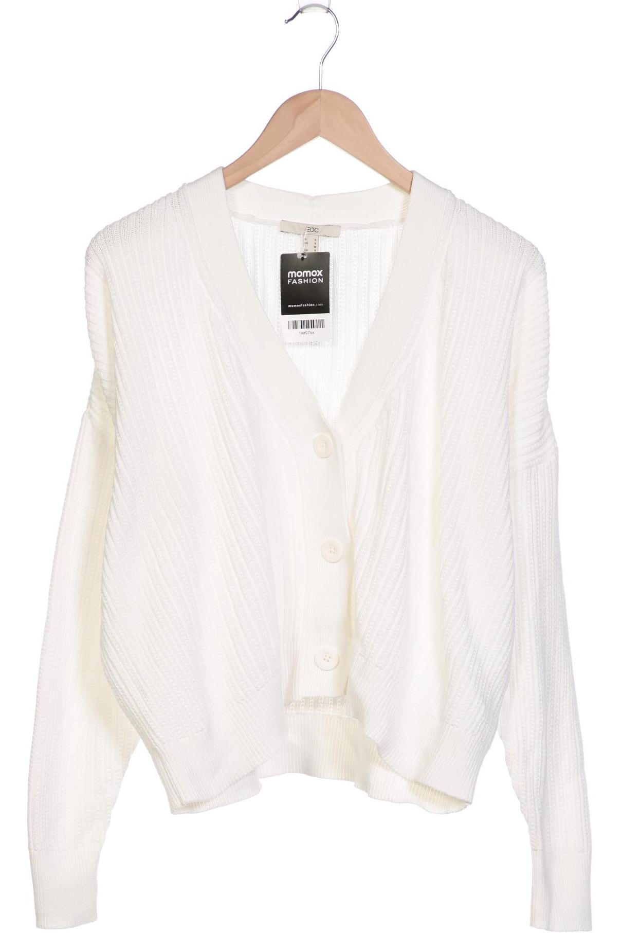 

edc by Esprit Damen Strickjacke, weiß, Gr. 36
