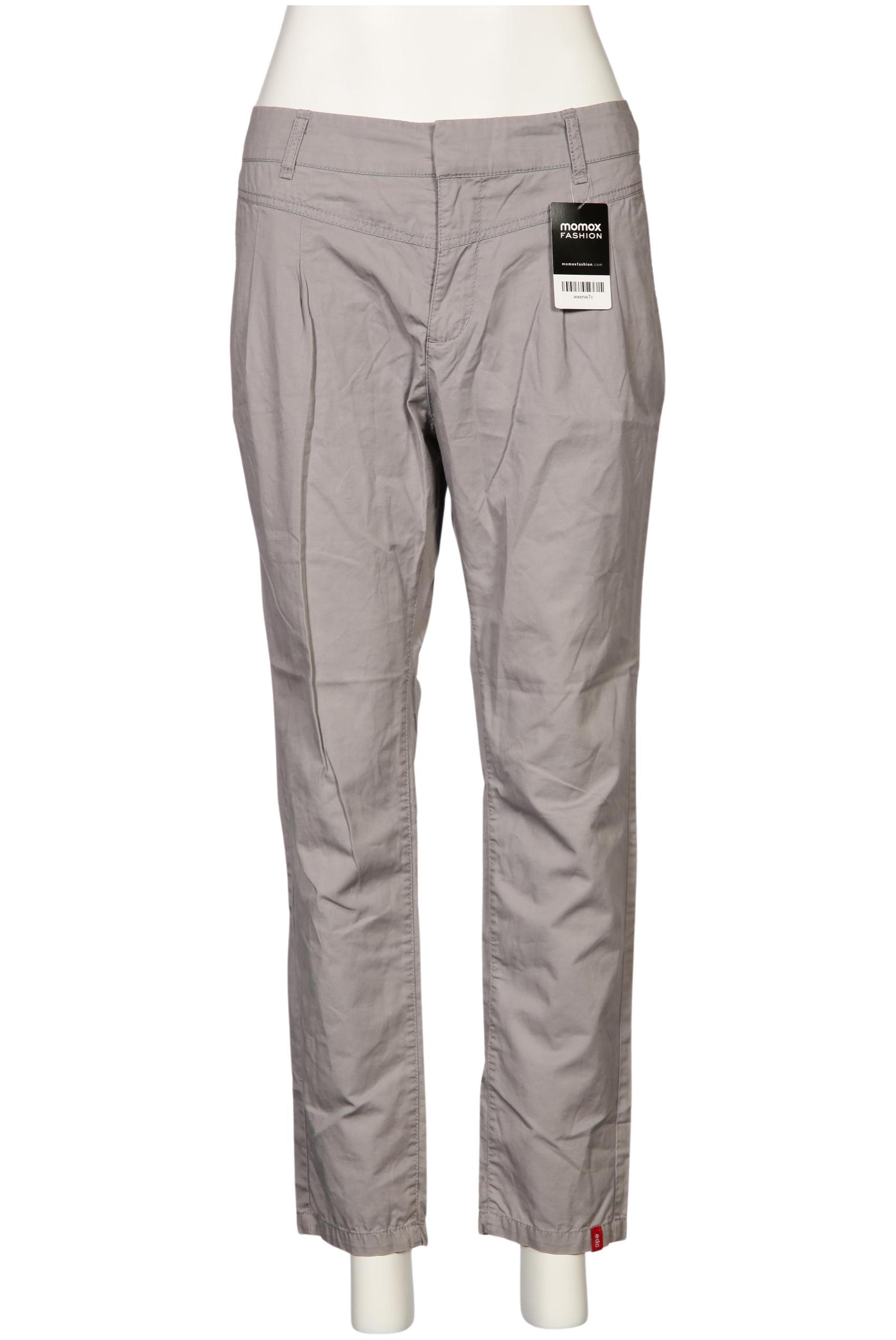 

edc by Esprit Damen Stoffhose, grau, Gr. 42
