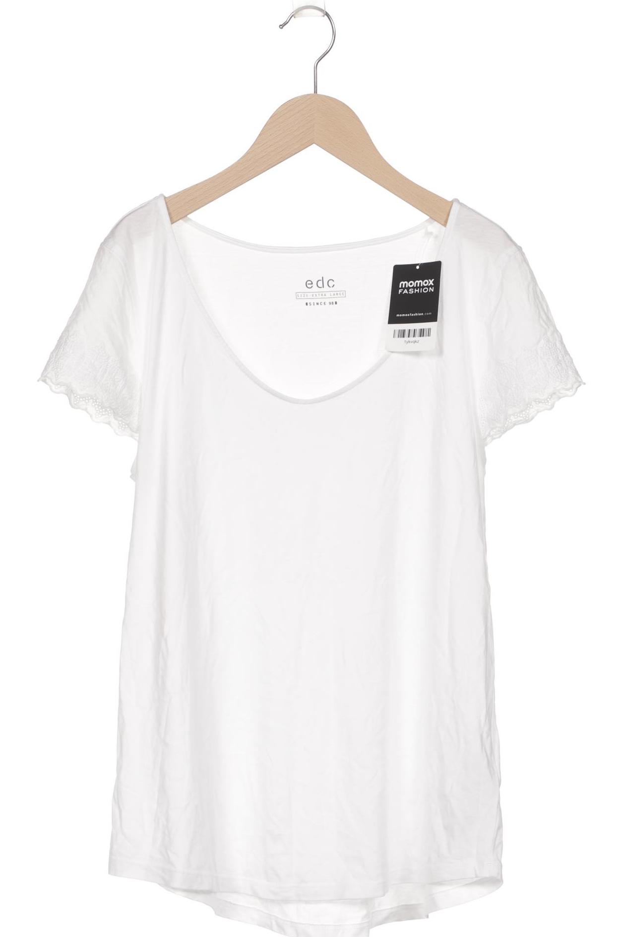 

edc by Esprit Damen T-Shirt, weiß, Gr. 44
