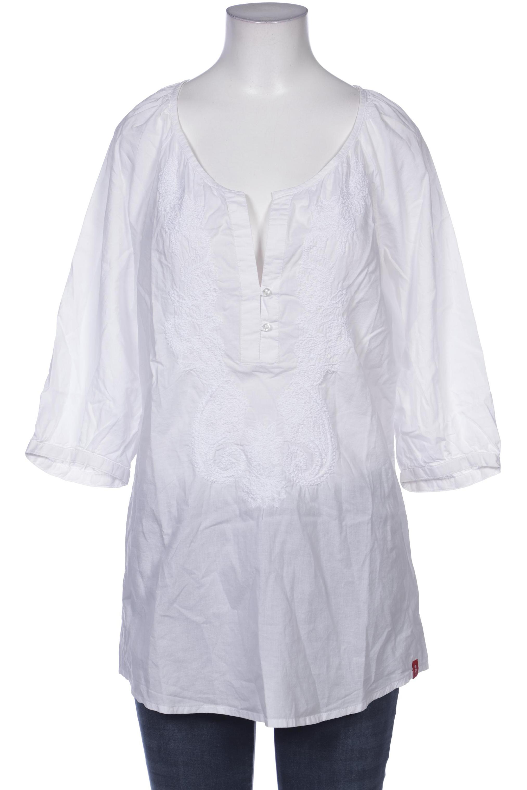 

edc by Esprit Damen Bluse, weiß, Gr. 36