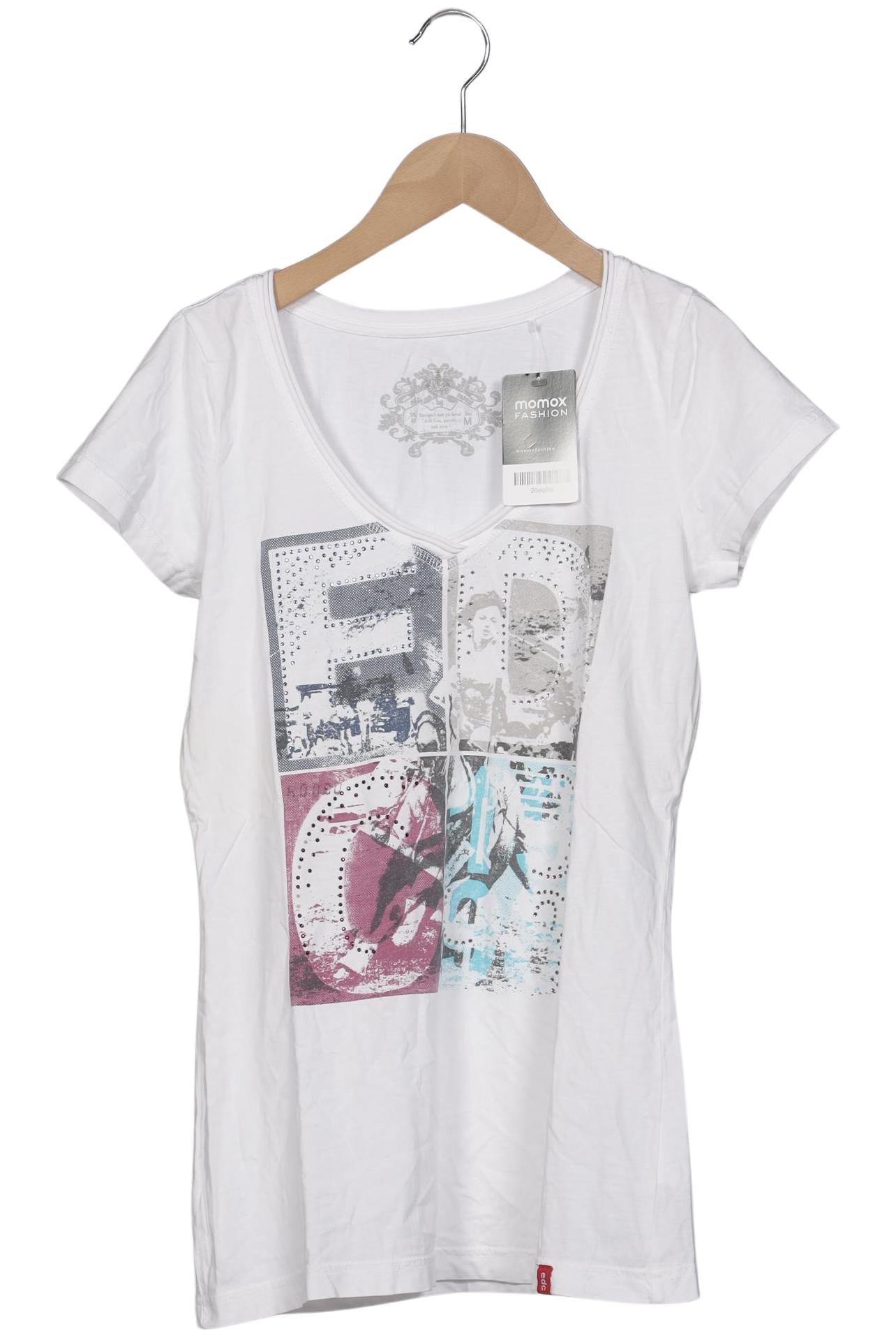 

edc by Esprit Damen T-Shirt, weiß, Gr. 38
