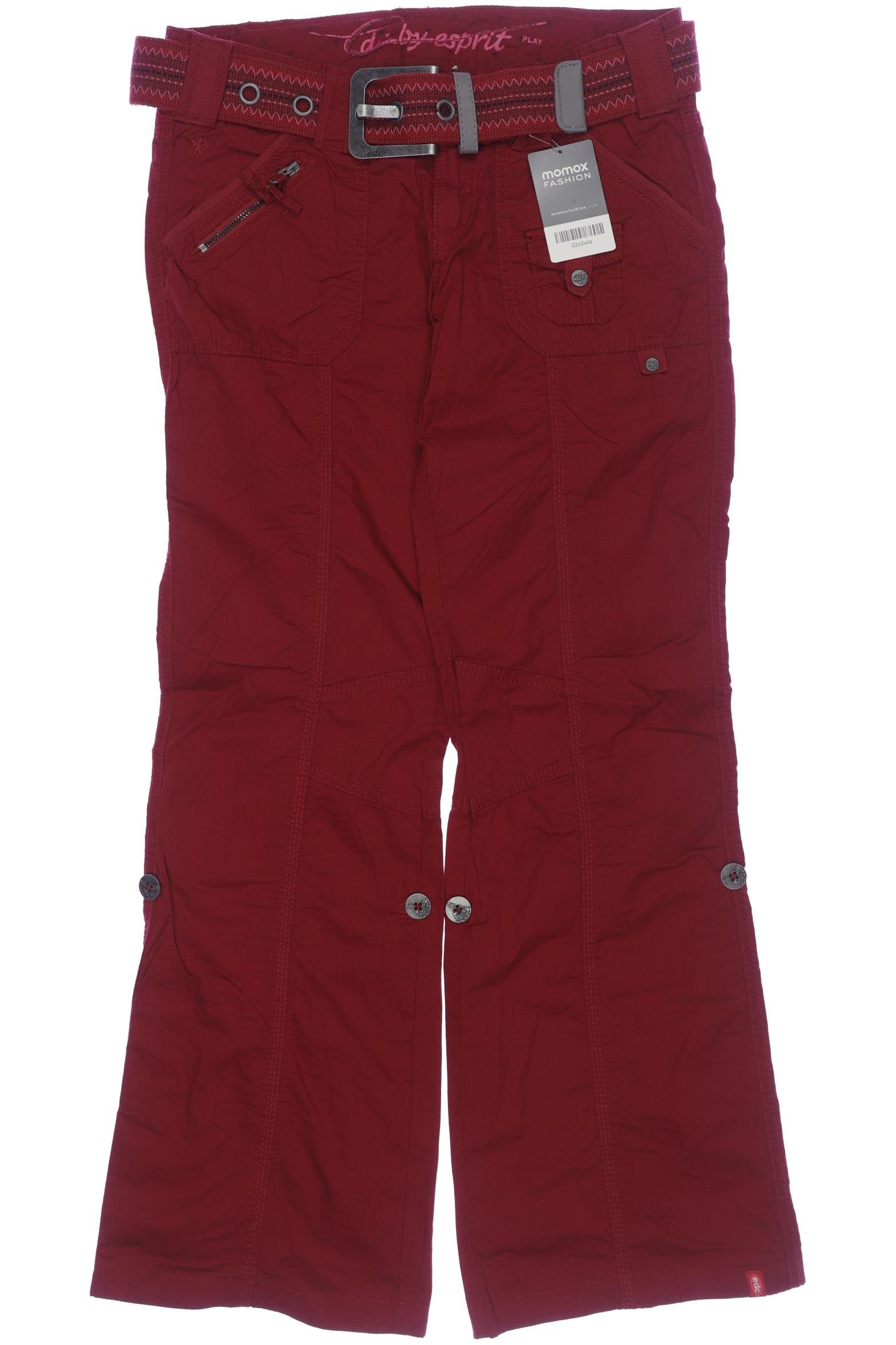 

edc by Esprit Damen Stoffhose, bordeaux, Gr. 36