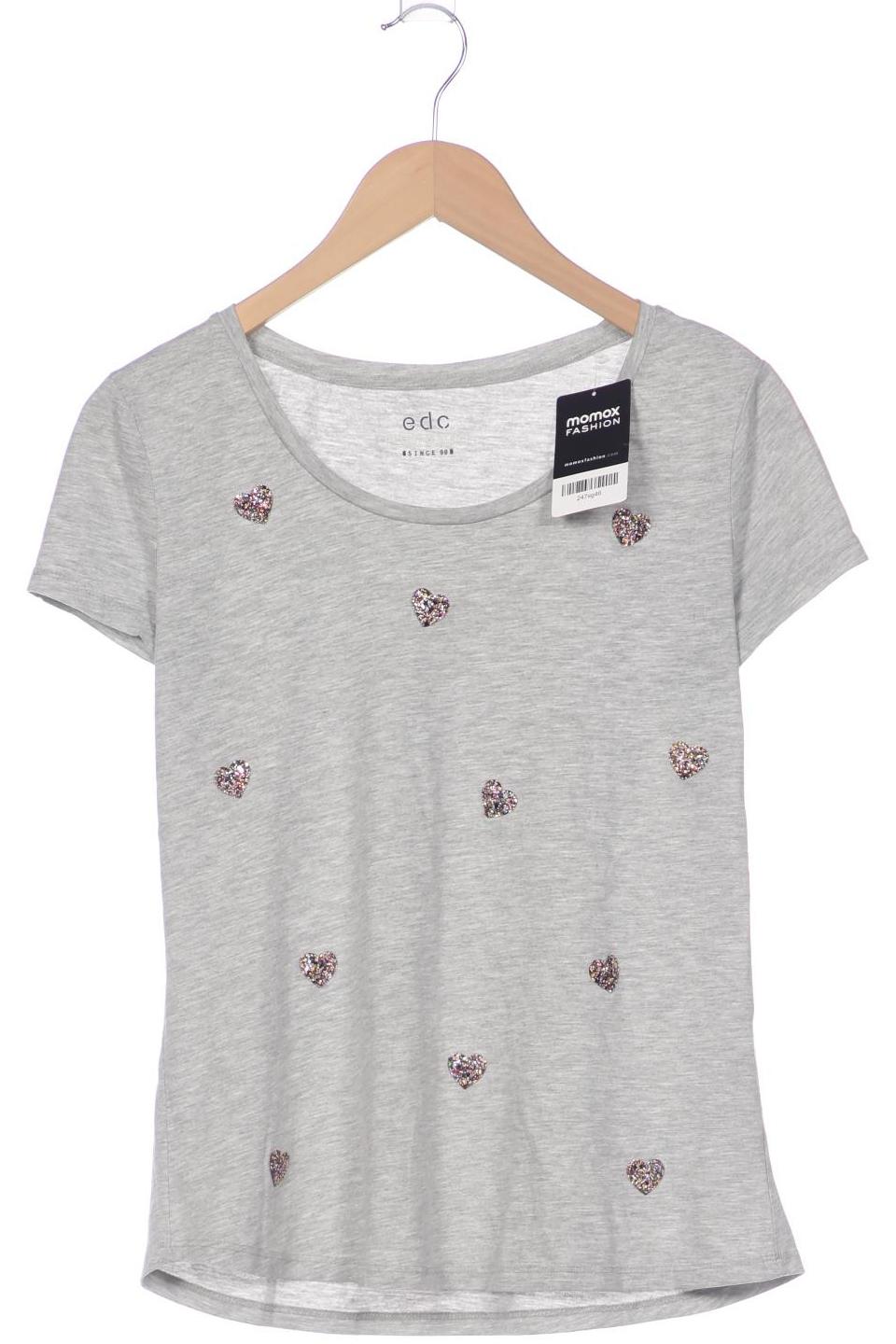 

edc by Esprit Damen T-Shirt, grau, Gr. 38