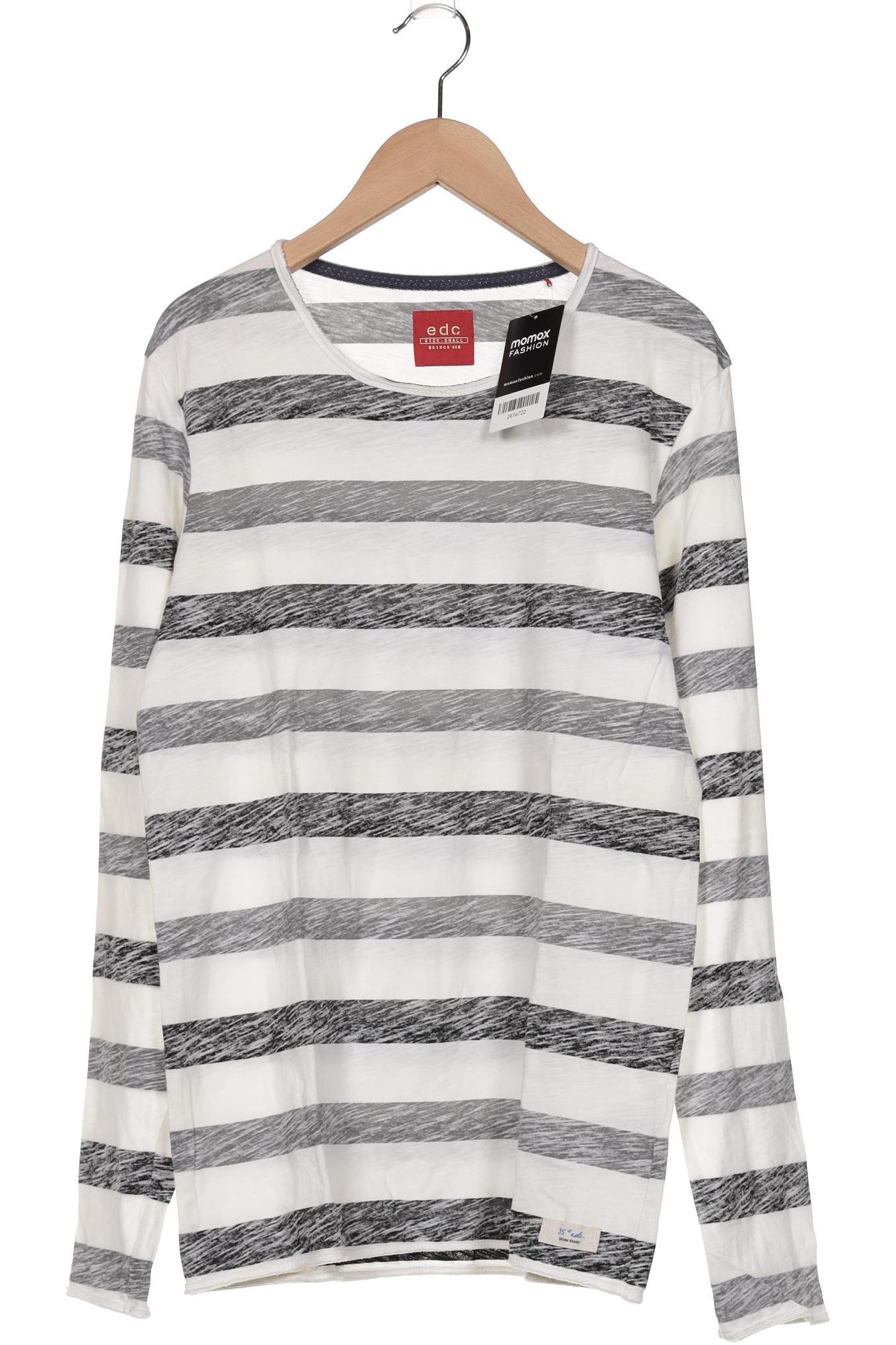 

edc by Esprit Herren Langarmshirt, weiß, Gr. 46