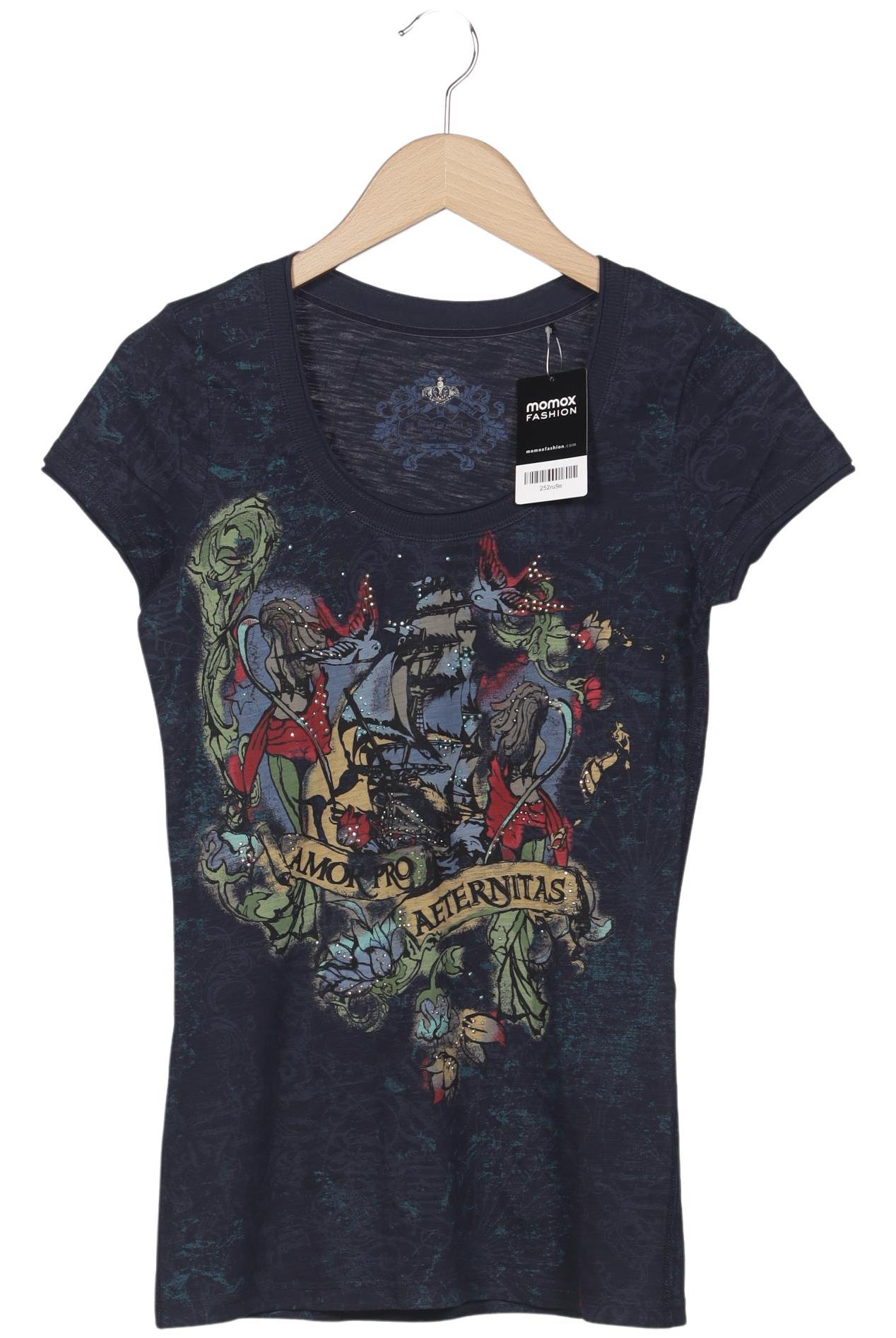 

edc by Esprit Damen T-Shirt, marineblau, Gr. 36