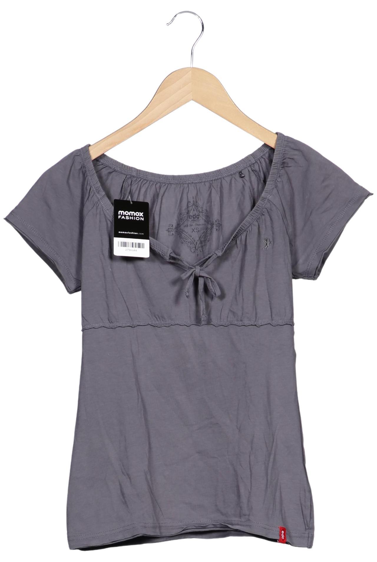 

edc by Esprit Damen T-Shirt, grau, Gr. 34