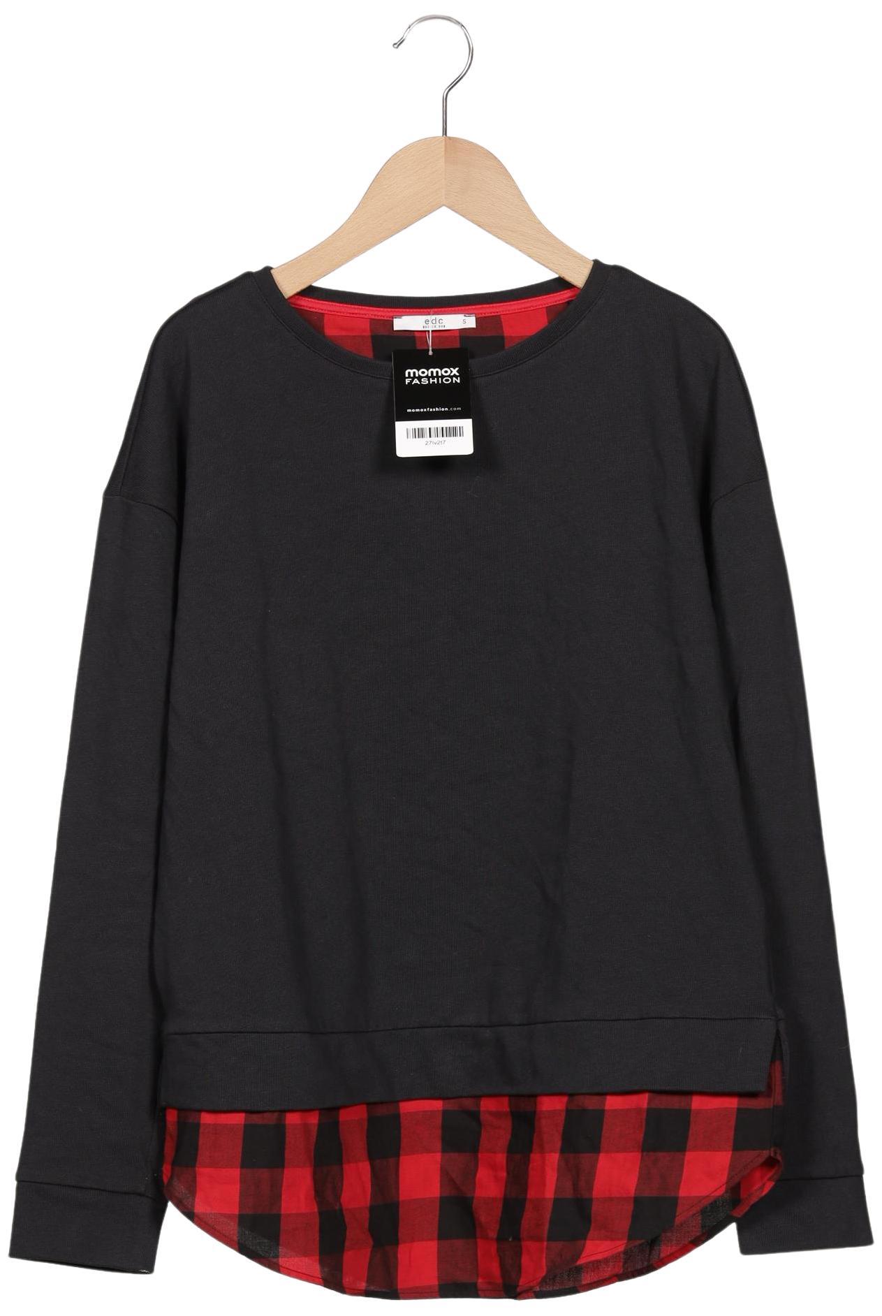 

edc by Esprit Damen Sweatshirt, schwarz, Gr. 36