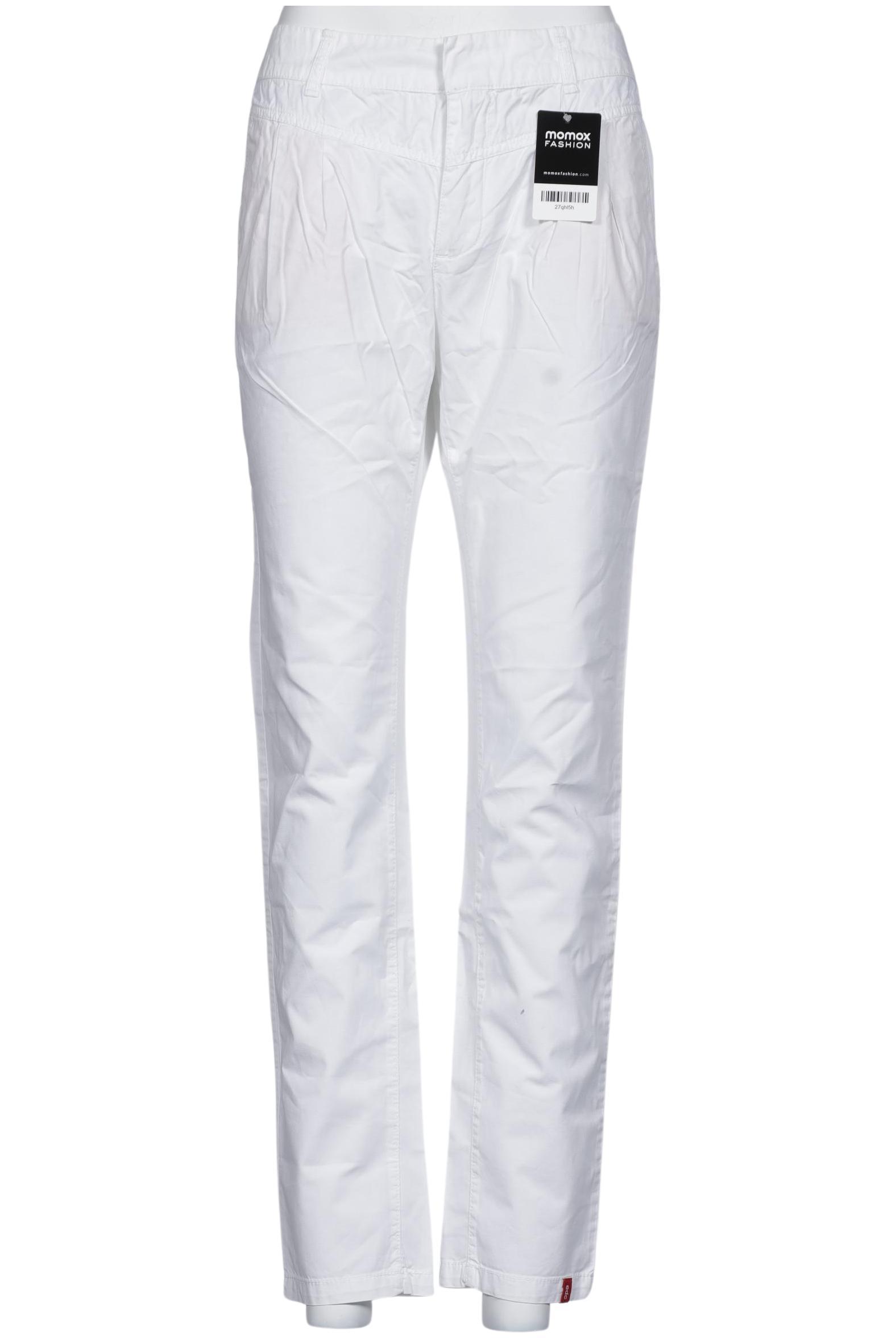 

edc by Esprit Damen Stoffhose, weiß, Gr. 38