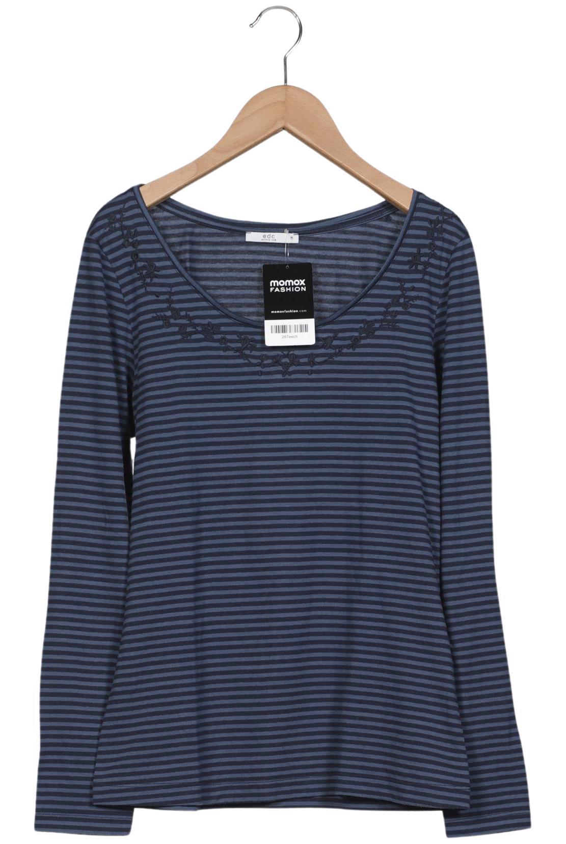 

edc by Esprit Damen Langarmshirt, marineblau, Gr. 38