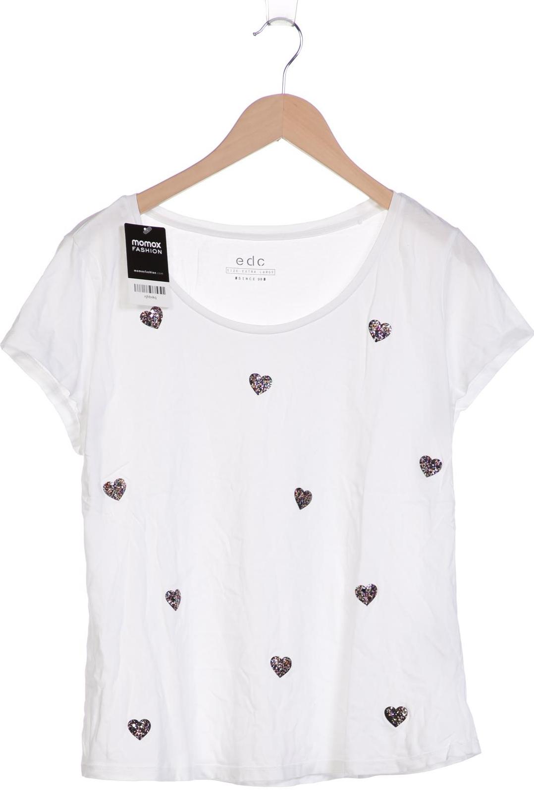

edc by Esprit Damen T-Shirt, weiß, Gr. 44