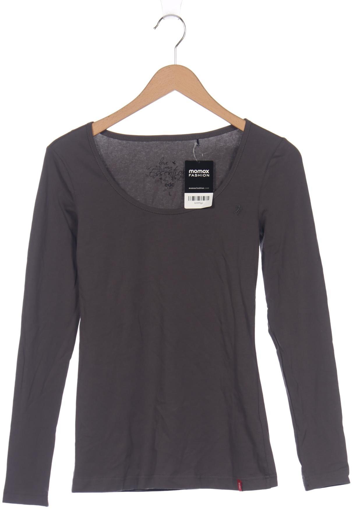 

edc by Esprit Damen Langarmshirt, grau, Gr. 42