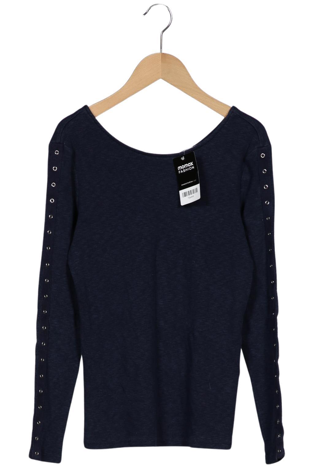 

edc by Esprit Damen Langarmshirt, marineblau, Gr. 36