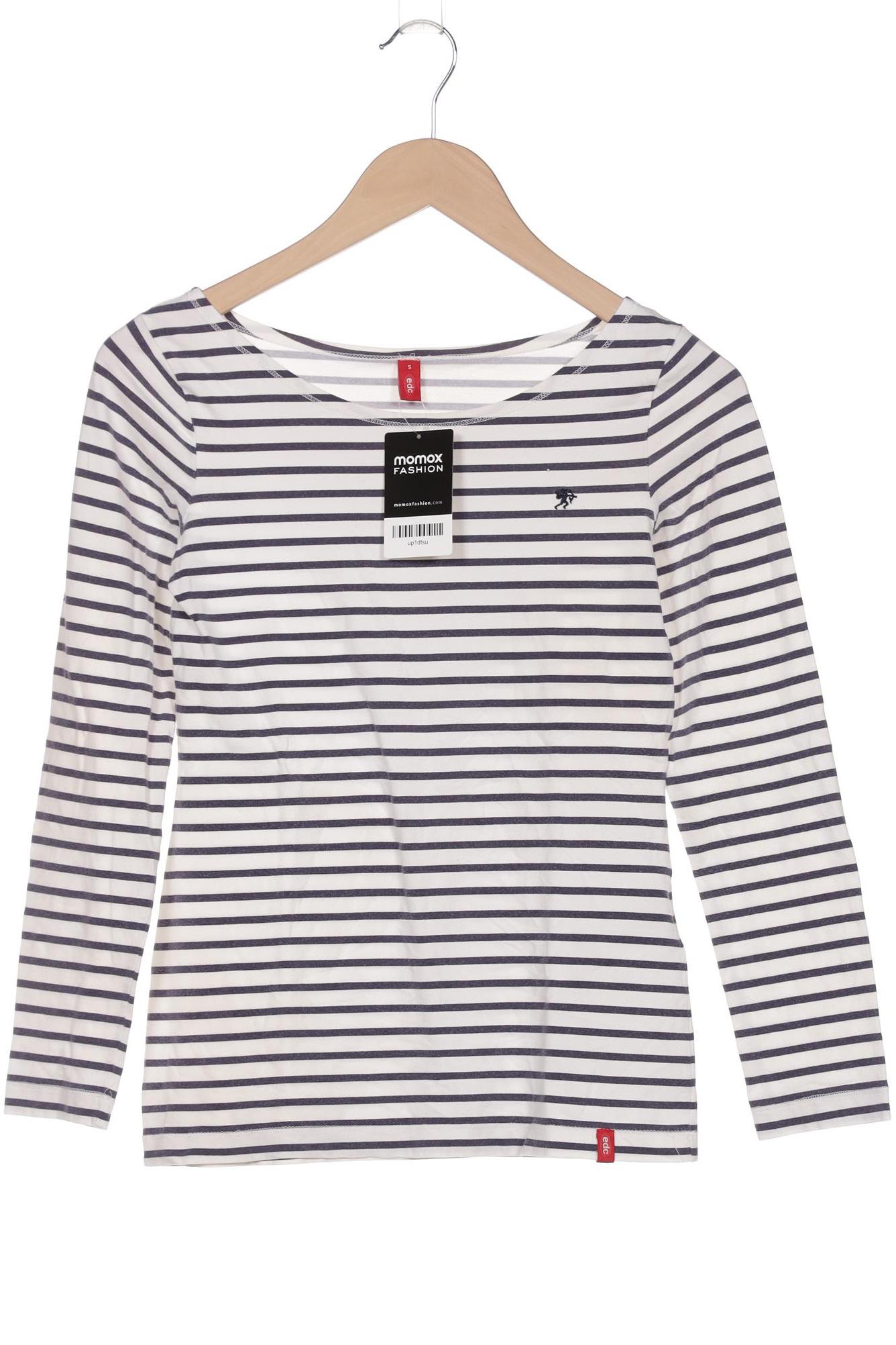 

edc by Esprit Damen Langarmshirt, weiß, Gr. 36