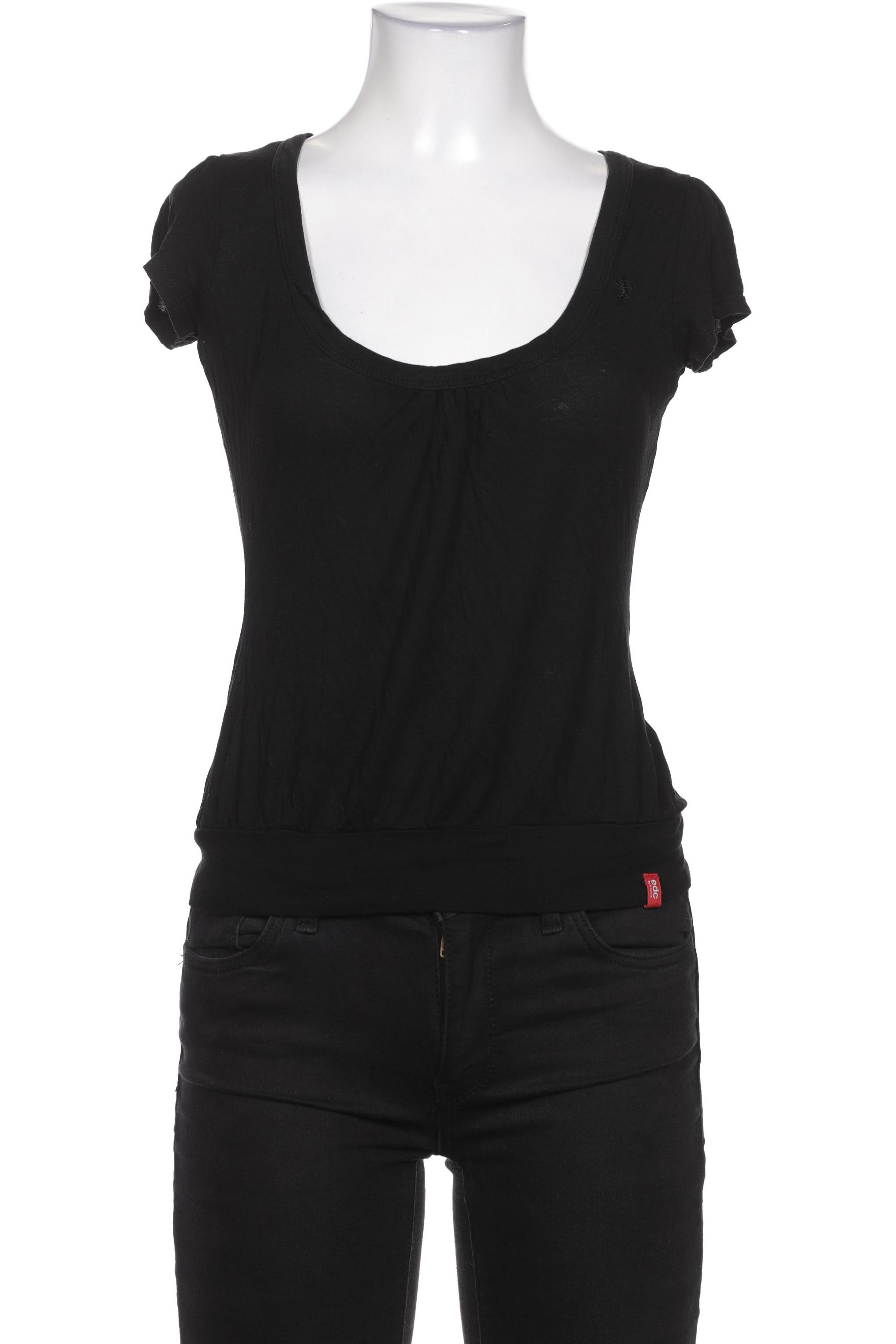 

edc by Esprit Damen T-Shirt, schwarz, Gr. 34