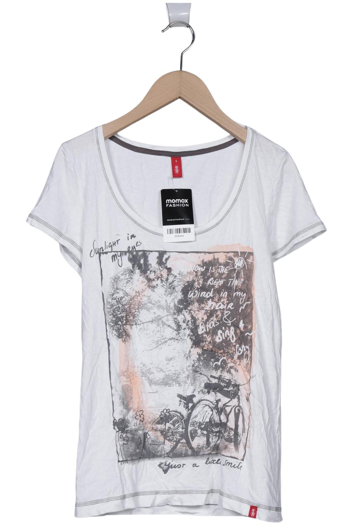 

edc by Esprit Damen T-Shirt, weiß, Gr. 36
