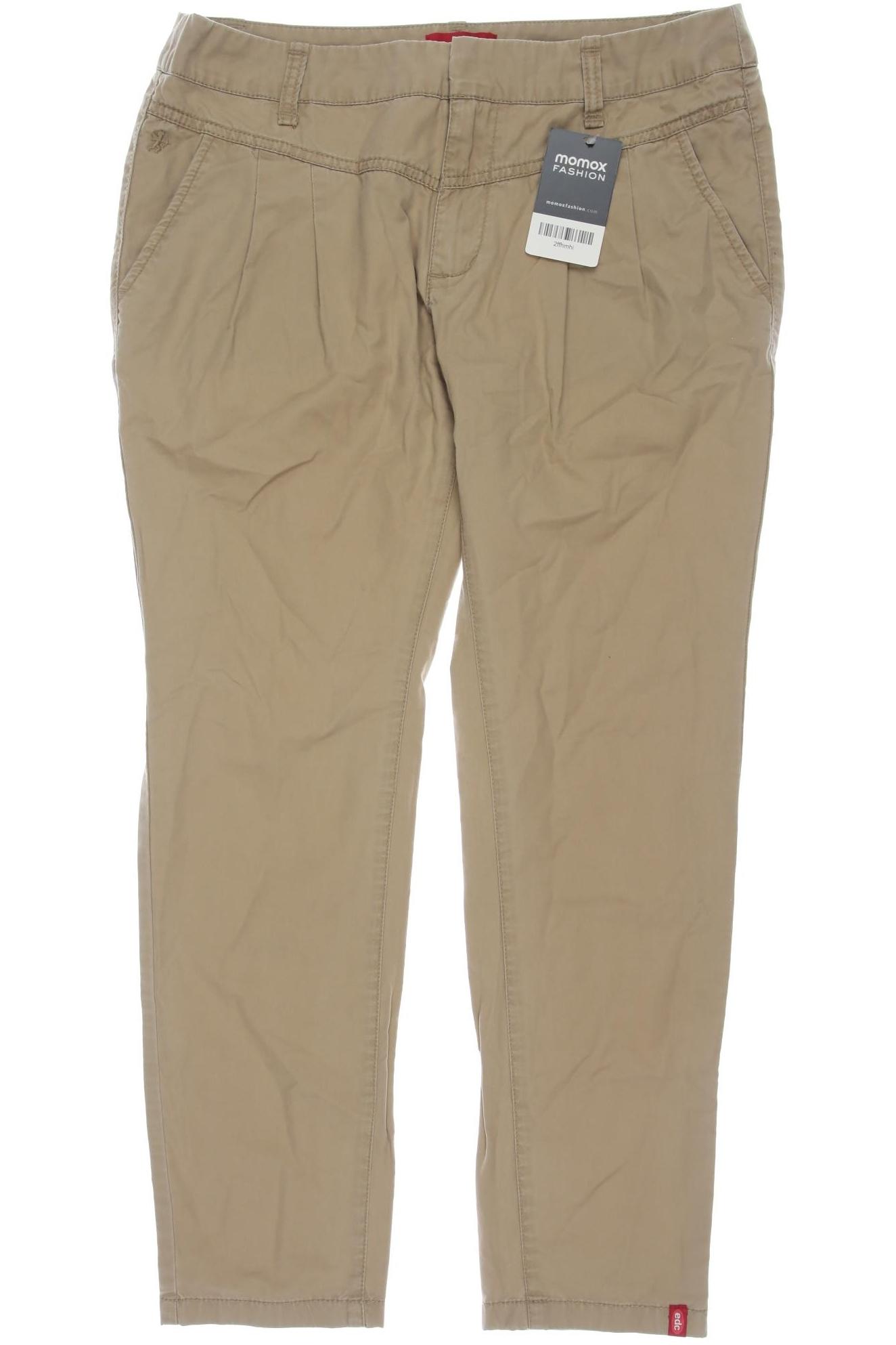

edc by Esprit Damen Stoffhose, beige, Gr. 36