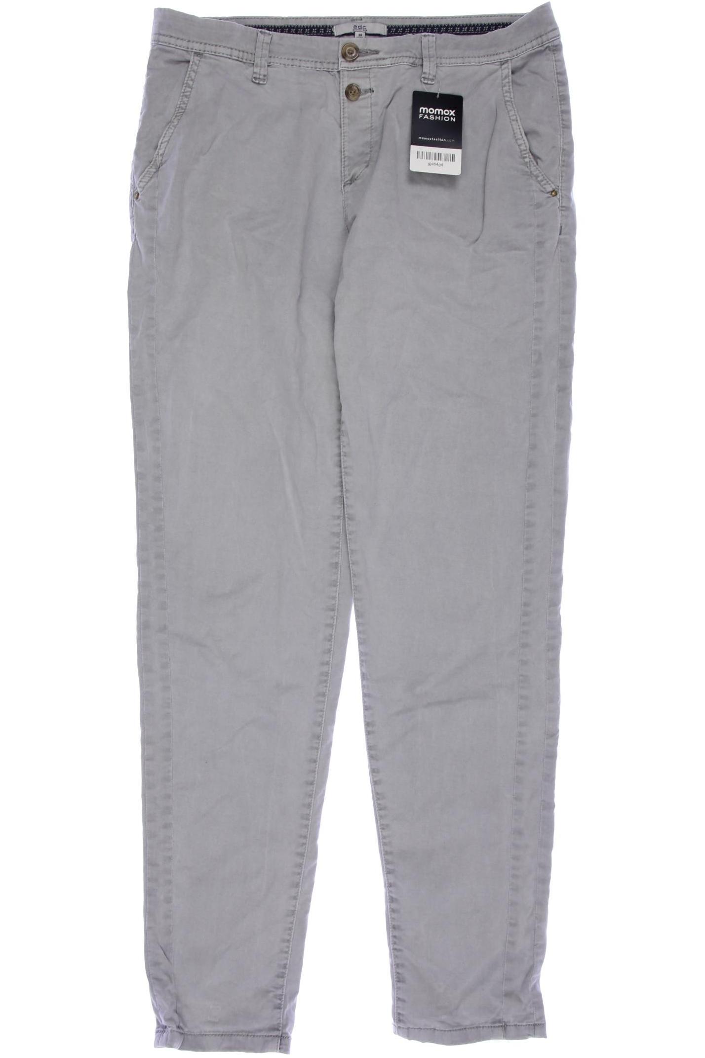 

edc by Esprit Damen Stoffhose, grau, Gr. 38