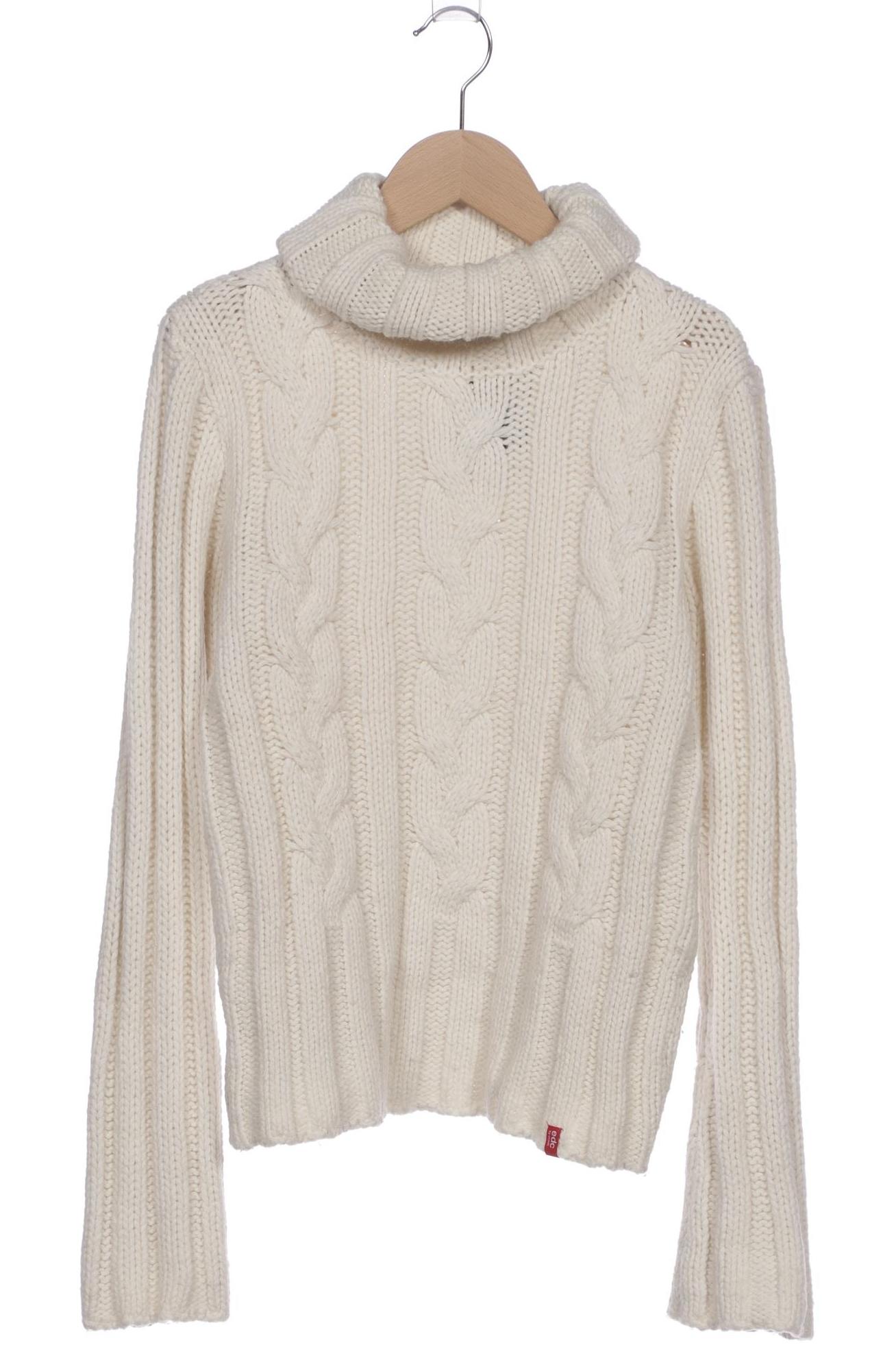 

edc by Esprit Damen Pullover, weiß, Gr. 38