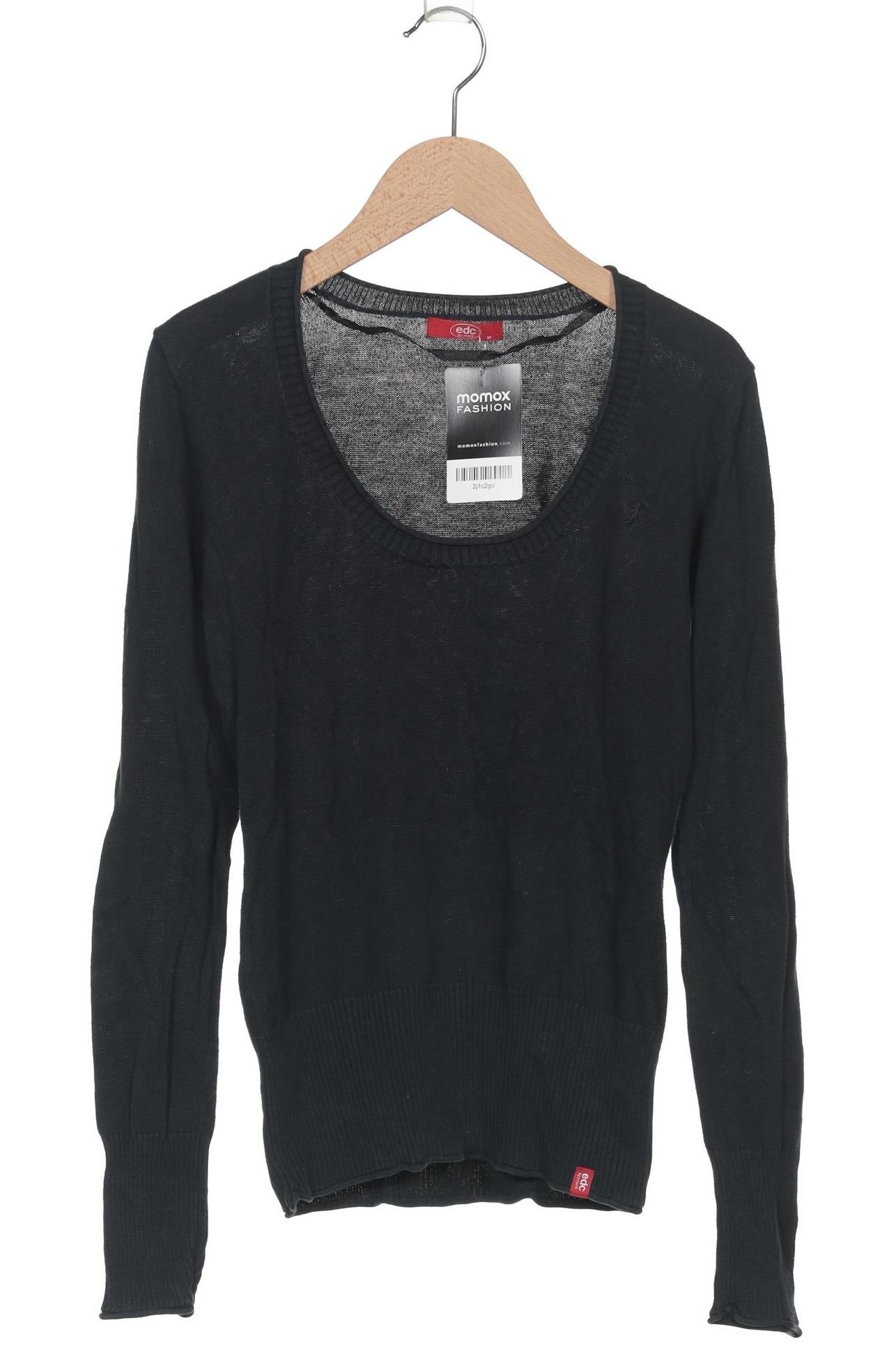 

edc by Esprit Damen Pullover, schwarz, Gr. 38