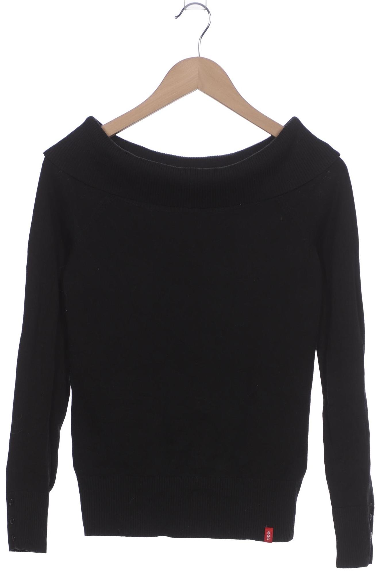 

edc by Esprit Damen Langarmshirt, schwarz, Gr. 34