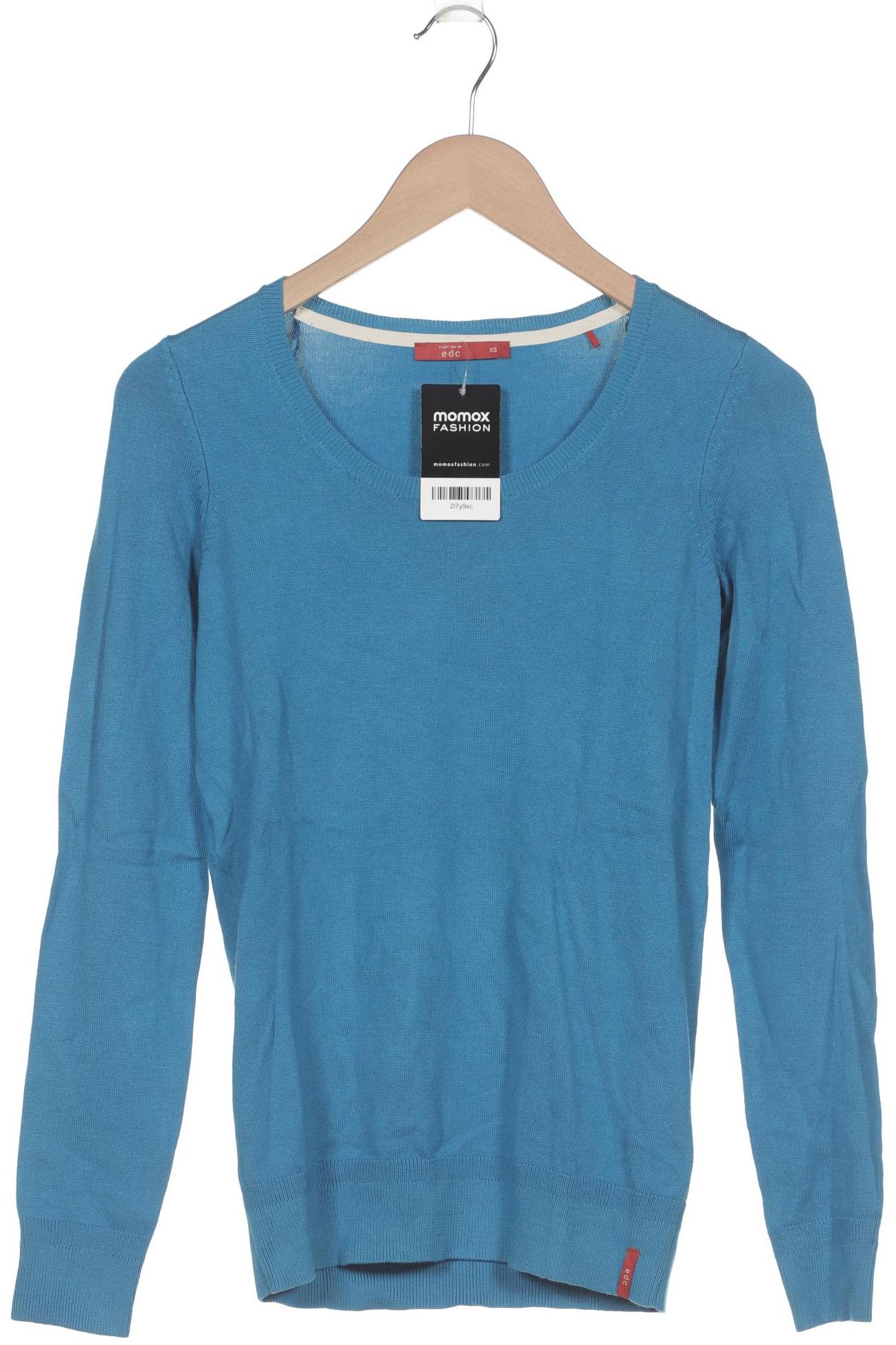 

edc by Esprit Damen Pullover, blau, Gr. 34